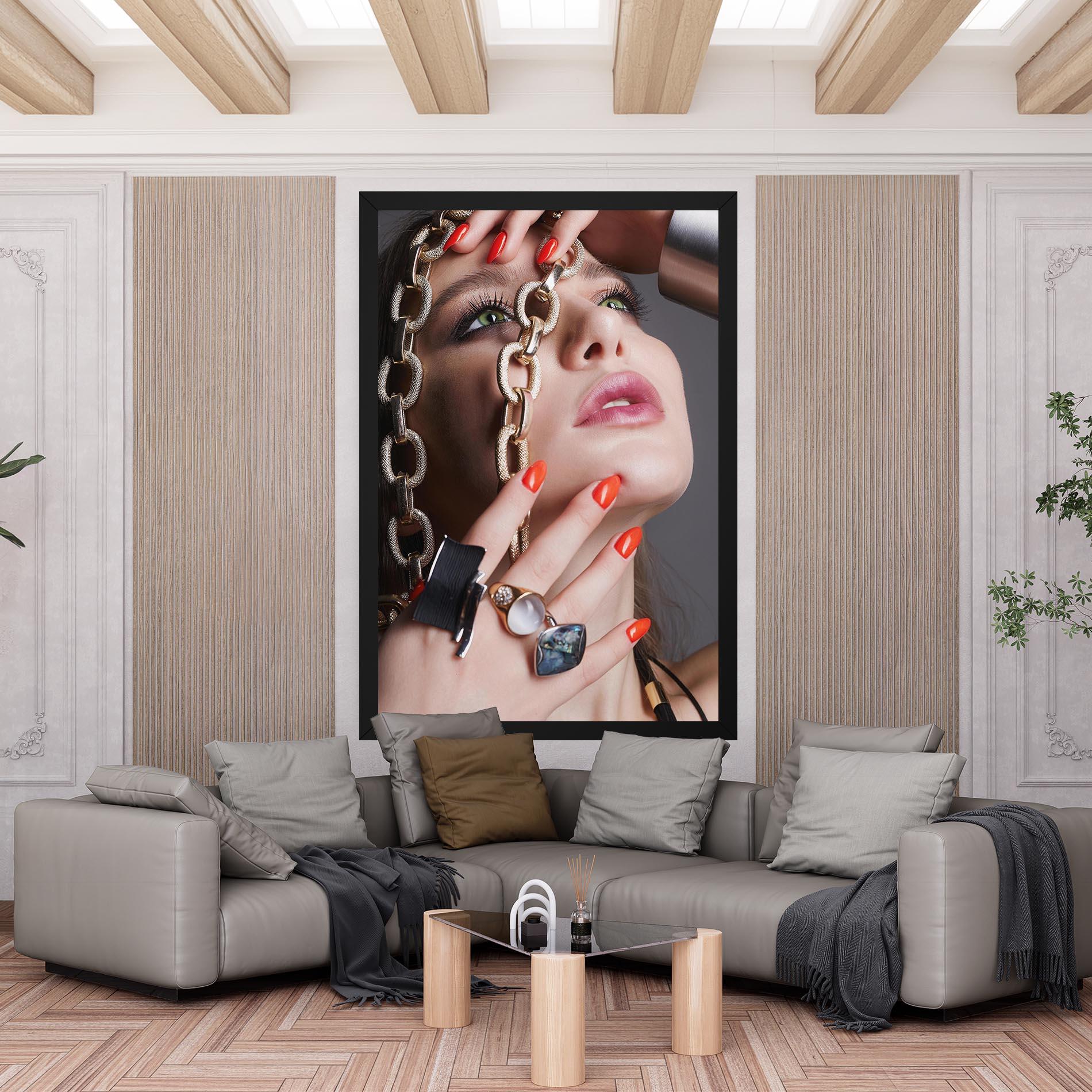 Tablou Canvas Big Chain Woman mockup 6