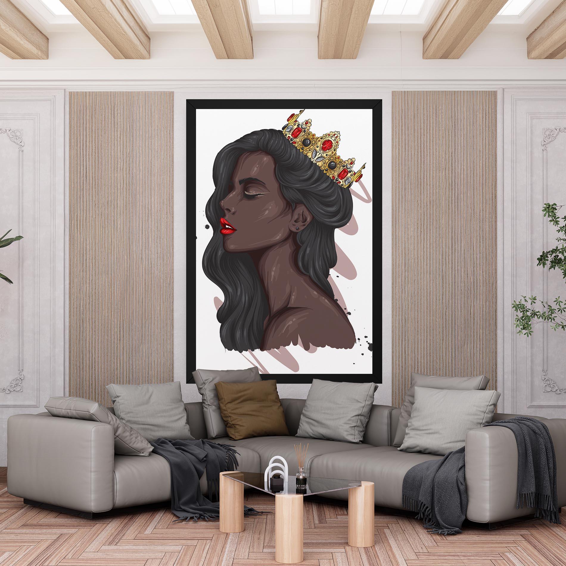 Tablou Canvas Black Woman With Crown mockup 6