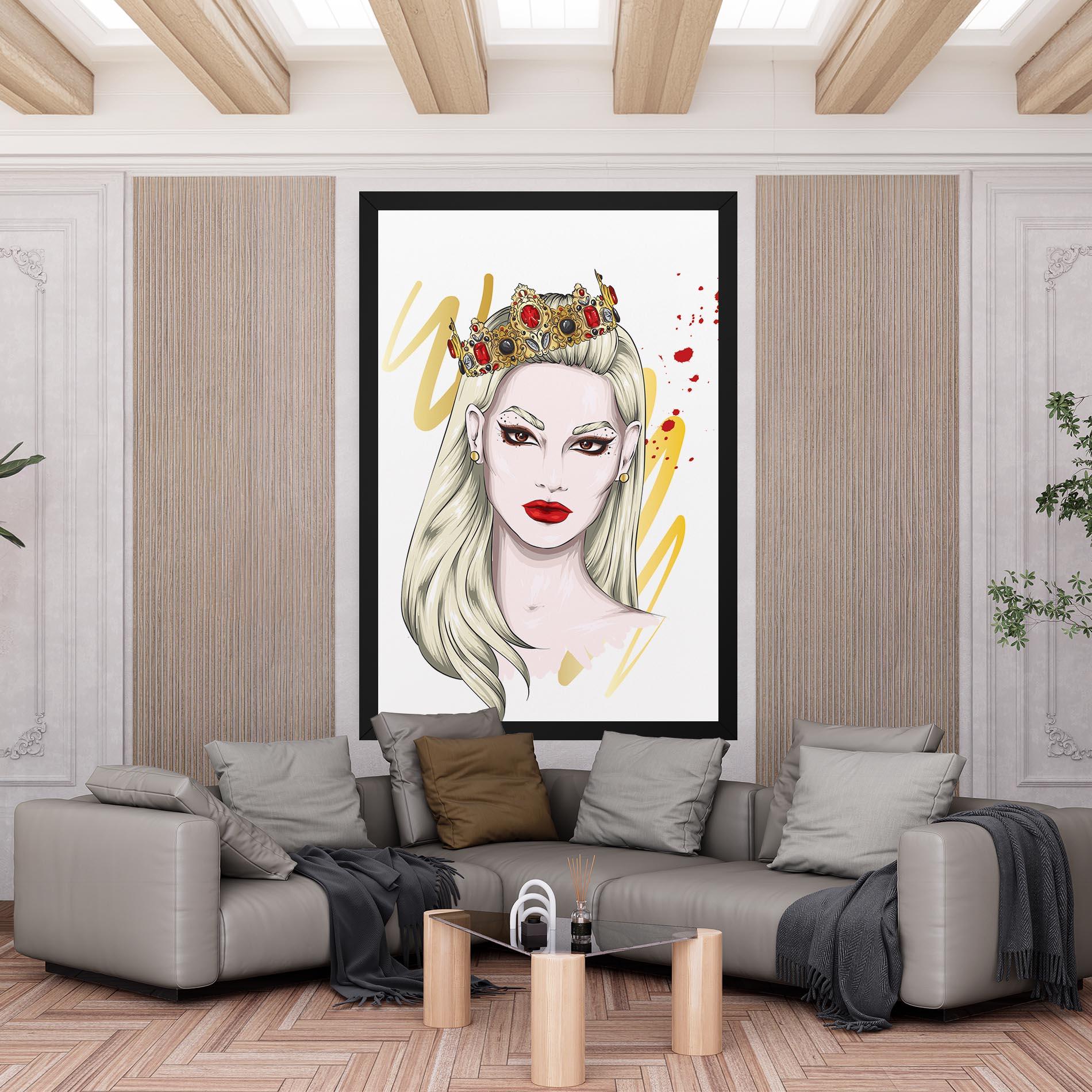 Tablou Canvas Gold Crown Woman mockup 6