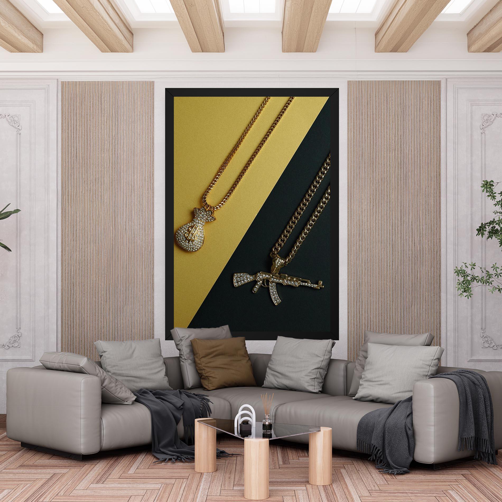 Tablou Canvas Gun Neckace mockup 6