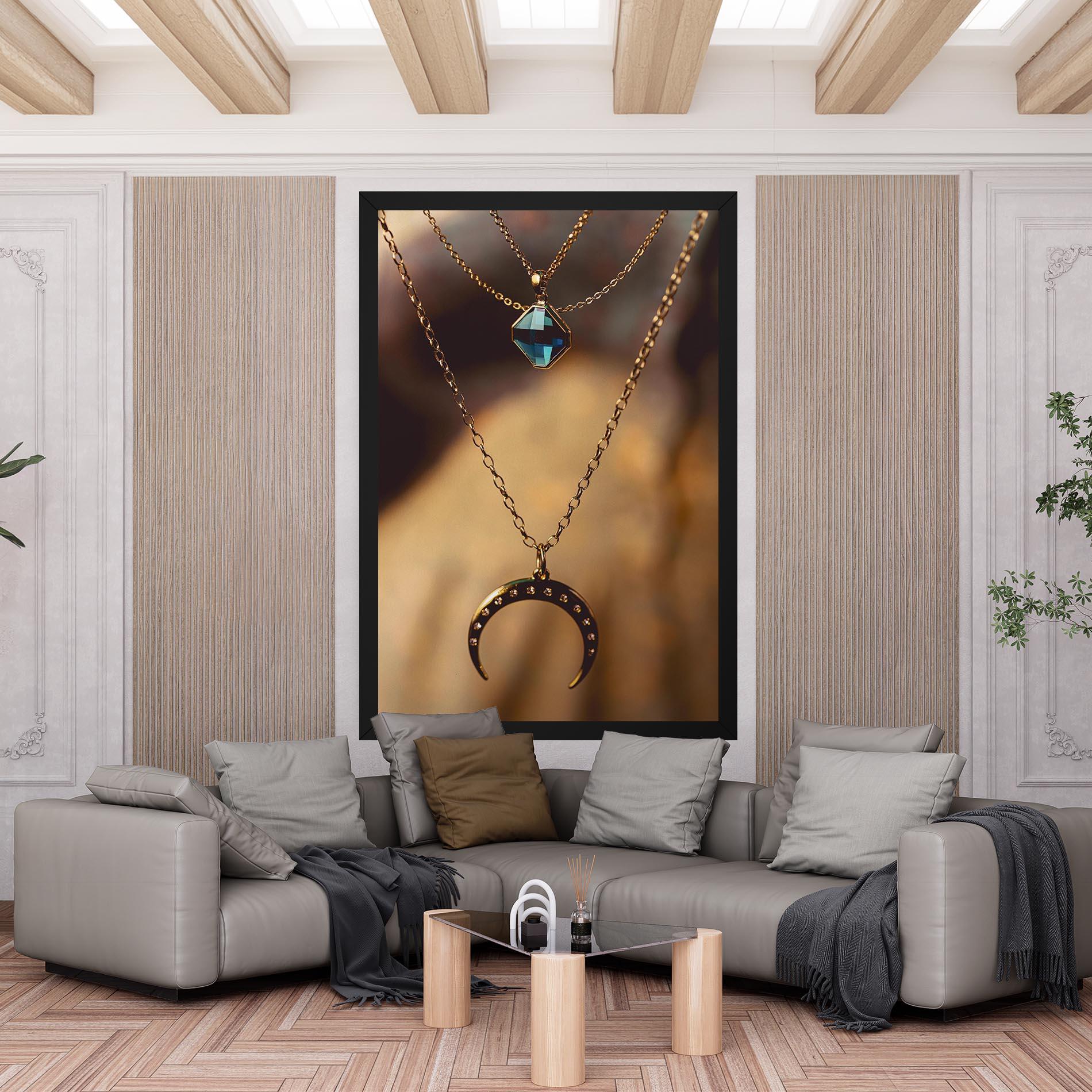 Tablou Canvas Moon Blue Necklace mockup 6