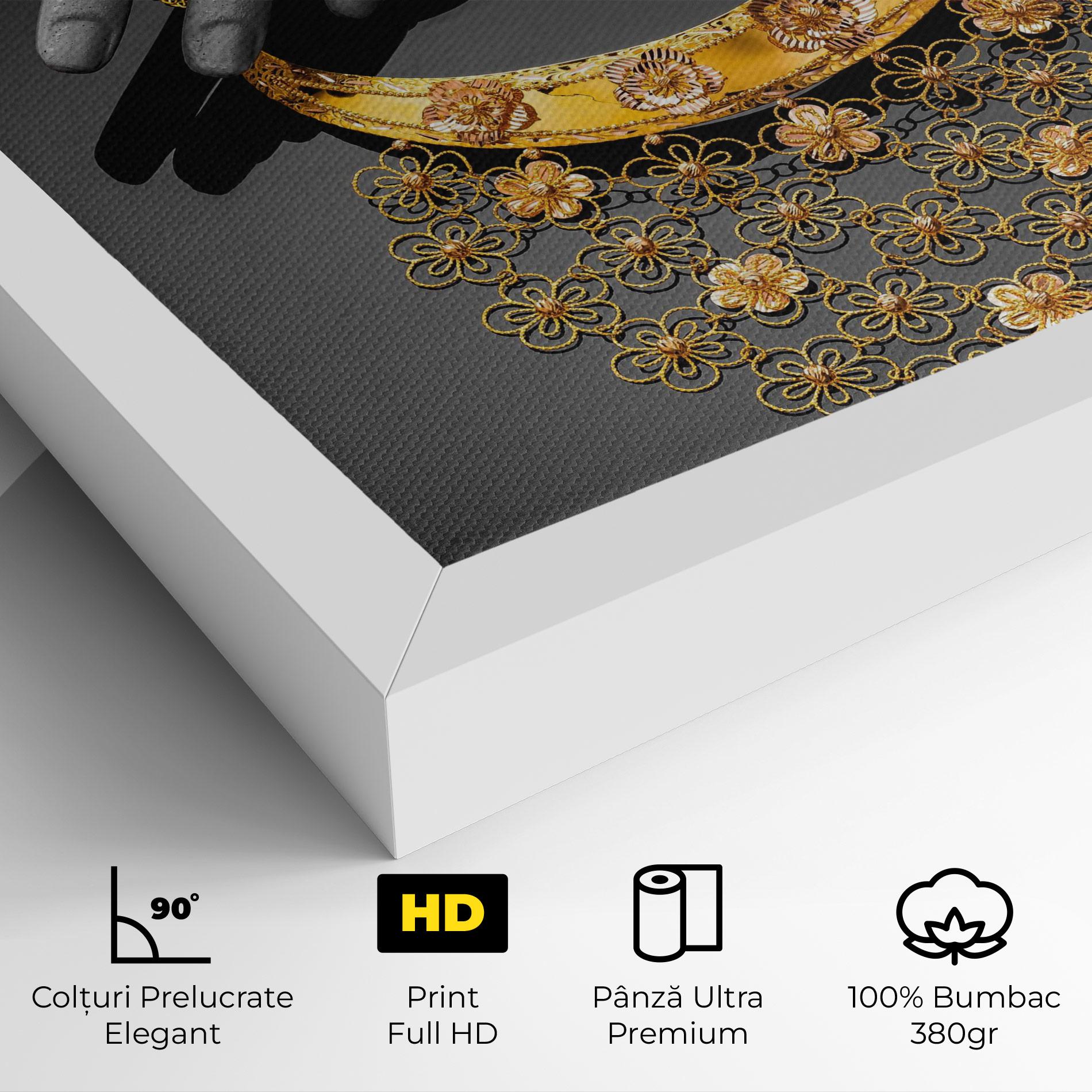 Tablou Canvas Golden Jewelery Set mockup 4