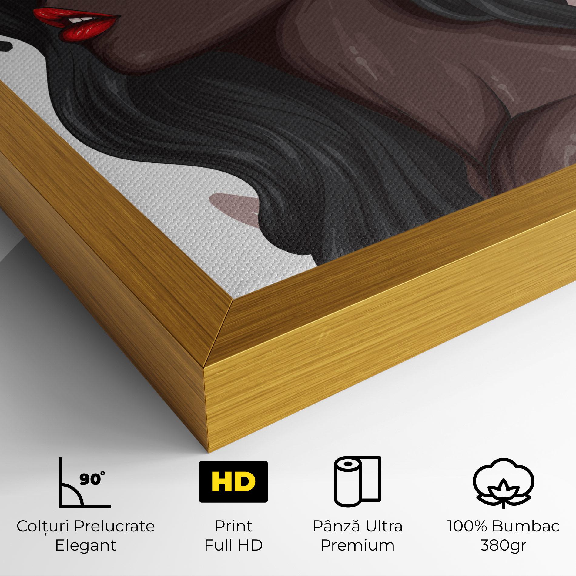 Tablou Canvas Black Woman With Crown mockup 4