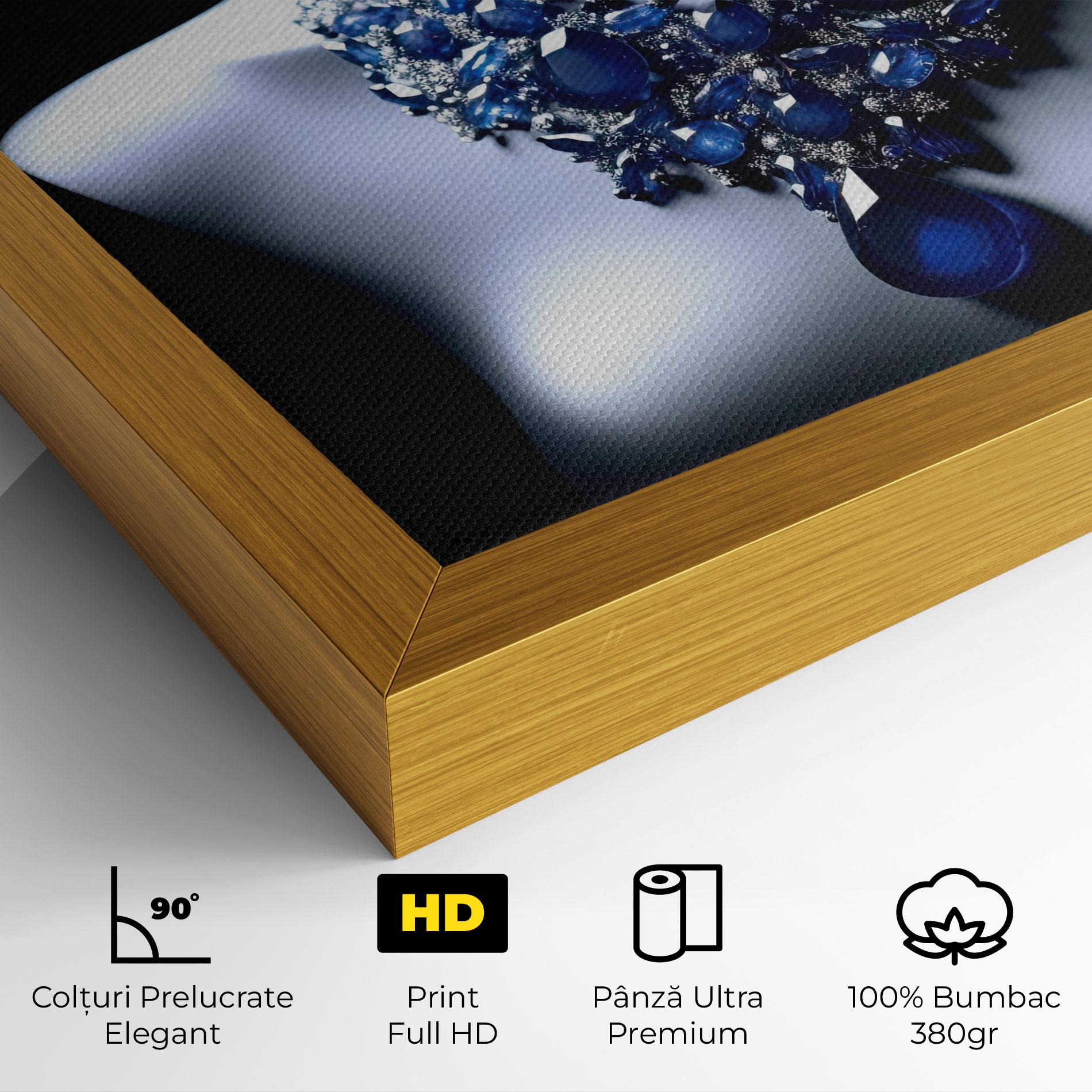 Tablou Canvas Blue Diamonds Necklace mockup 4