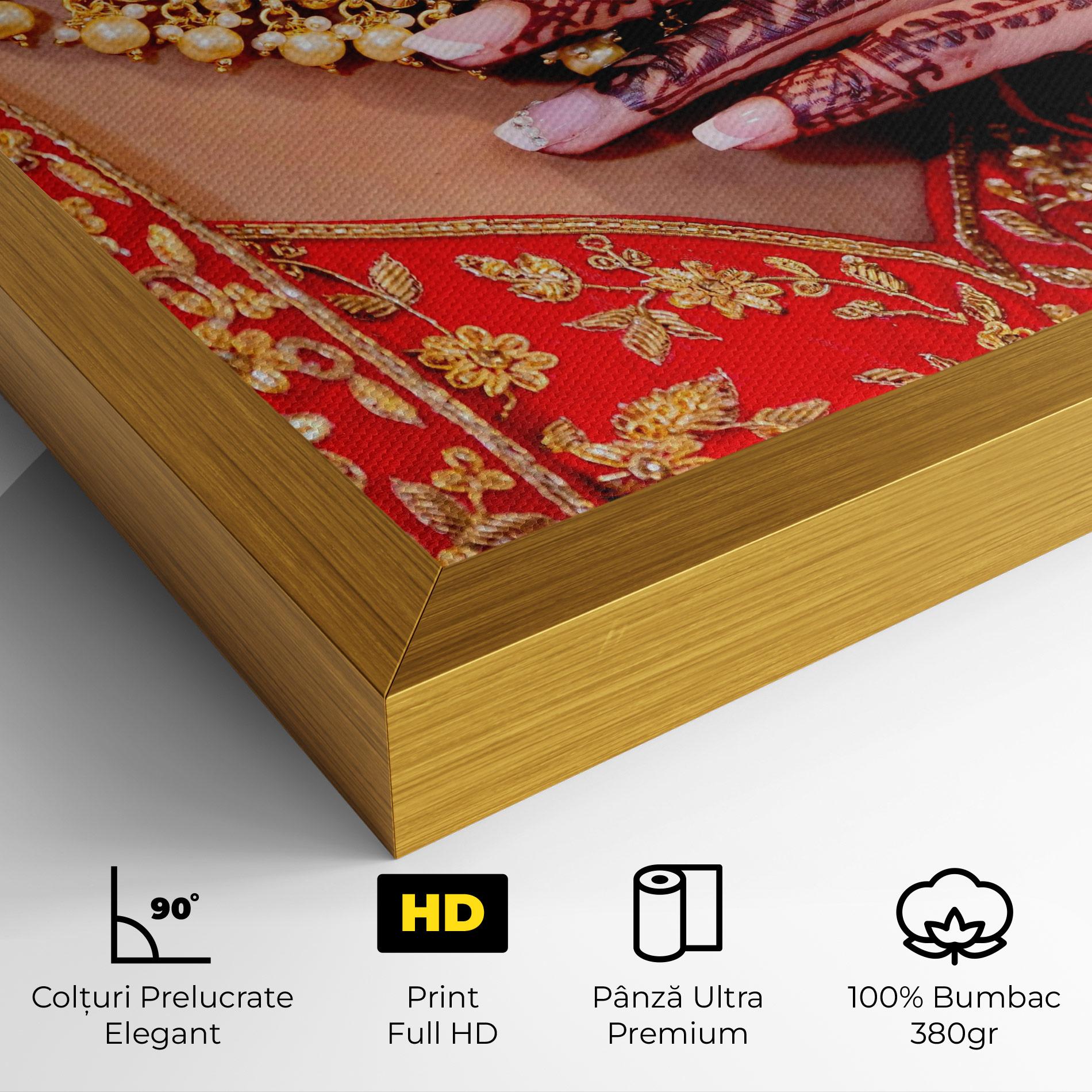 Tablou Canvas Gold Beautiful Jewelry mockup 4