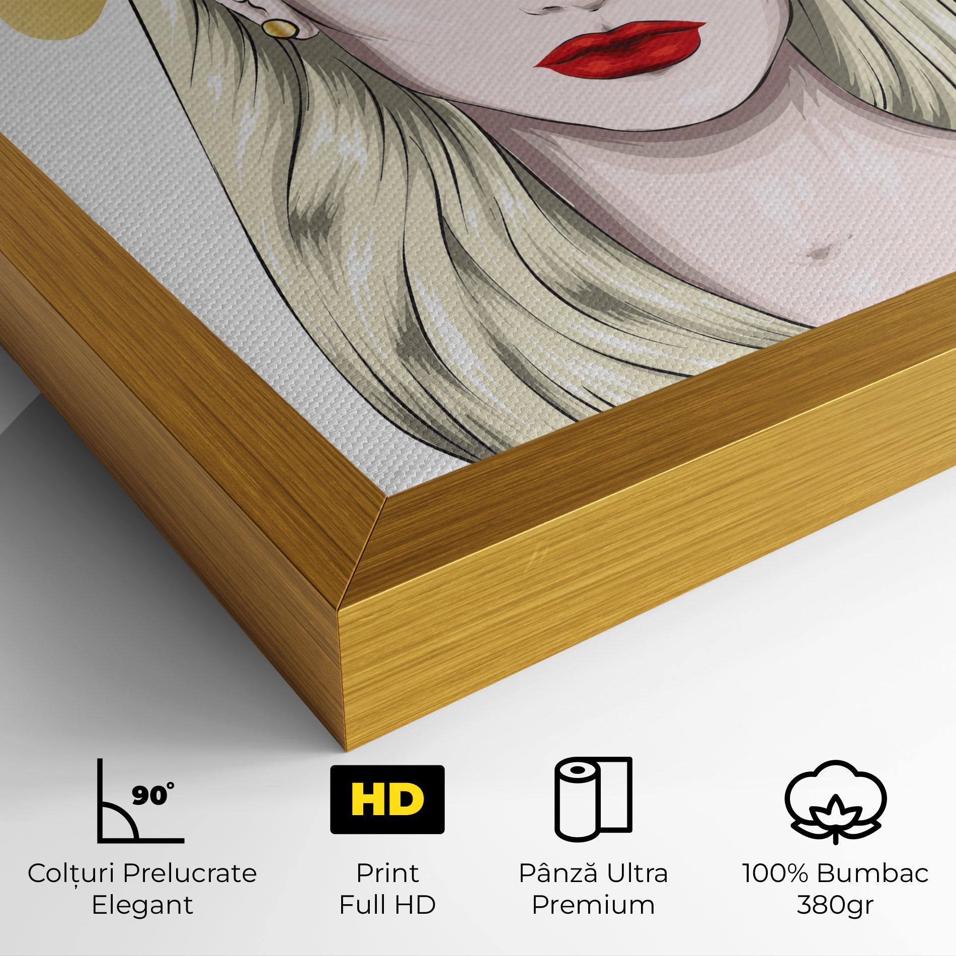 Tablou Canvas Gold Crown Woman mockup 4
