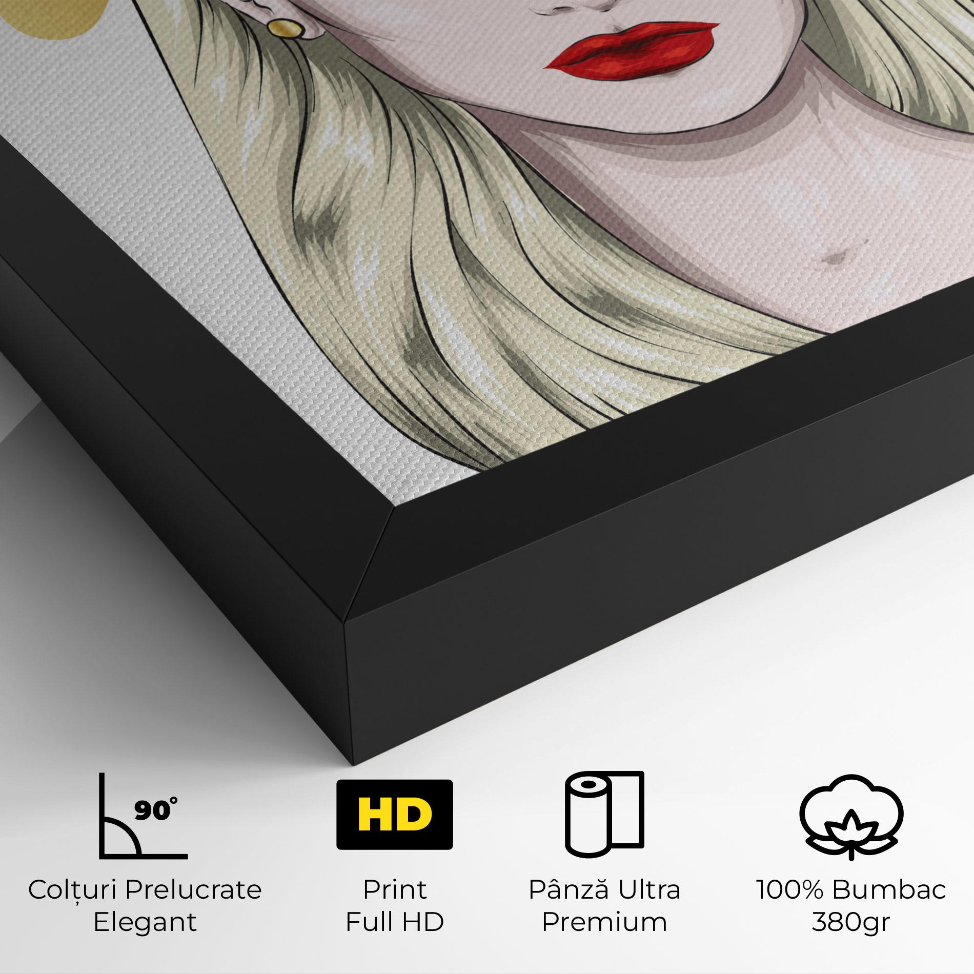 Tablou Canvas Gold Crown Woman mockup 4