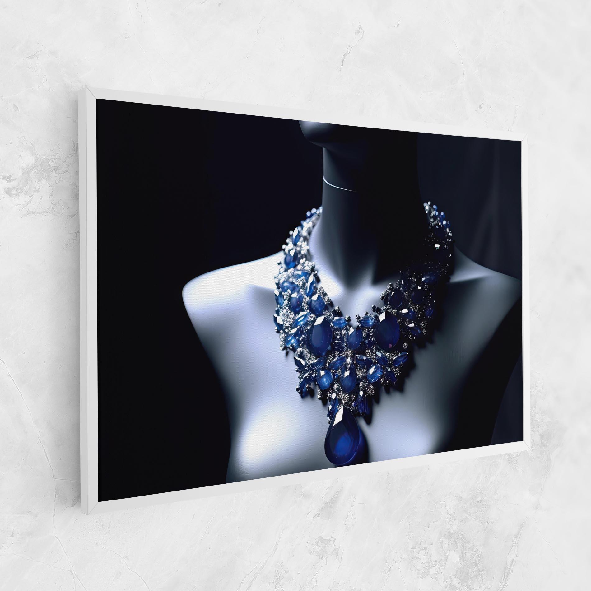 Tablou Canvas Blue Diamonds Necklace mockup 1