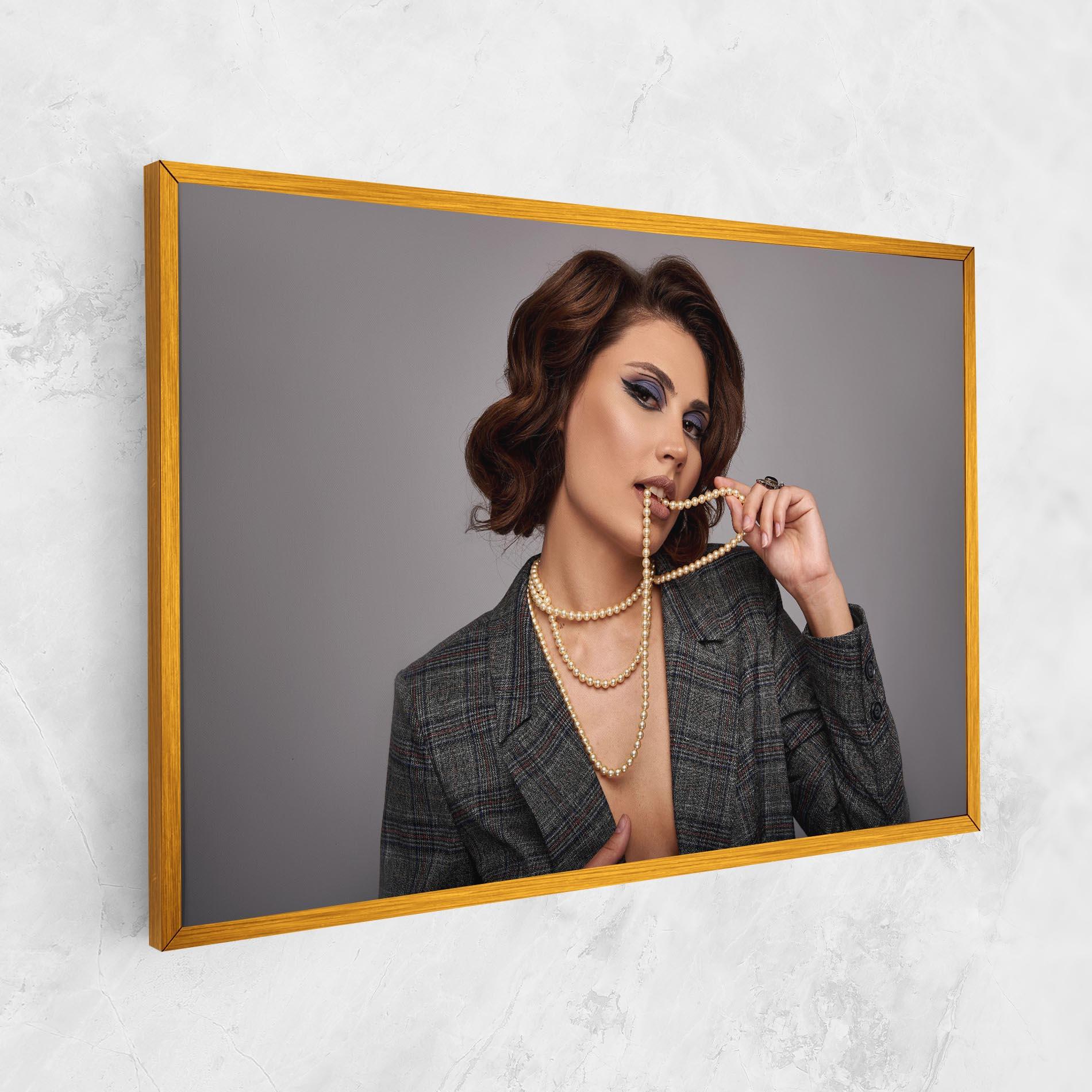 Tablou Canvas Gold Pearls mockup 1