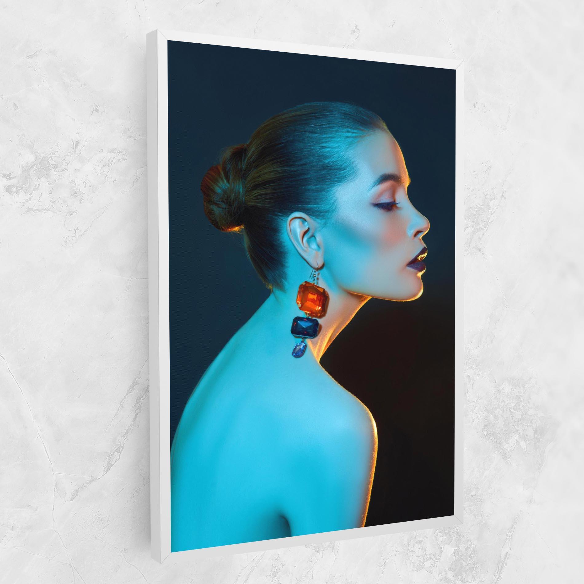 Tablou Canvas Blue Light Earring mockup 1