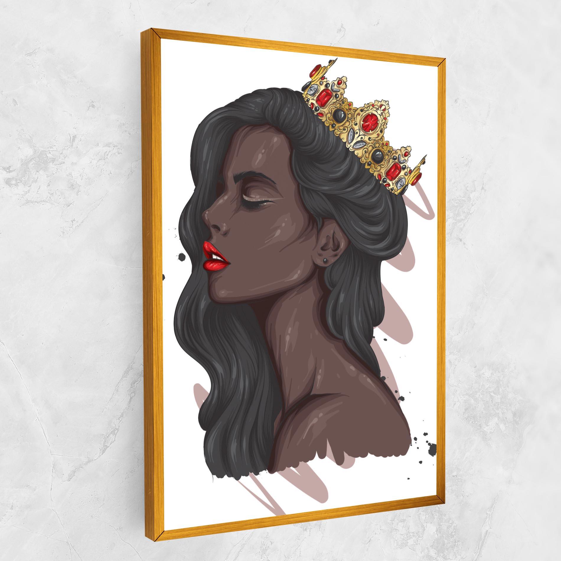 Tablou Canvas Black Woman With Crown mockup 1