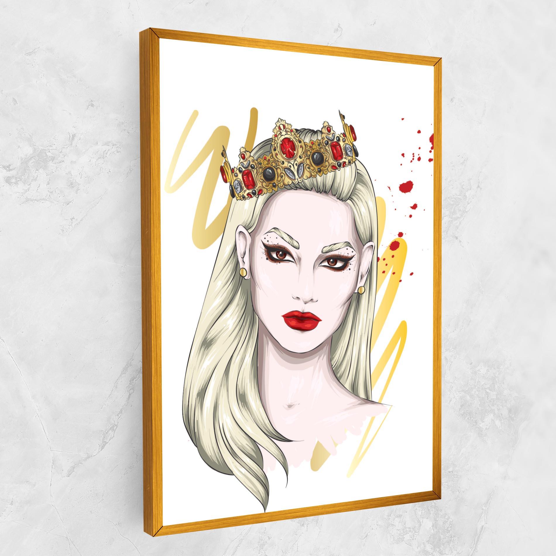 Tablou Canvas Gold Crown Woman mockup 1