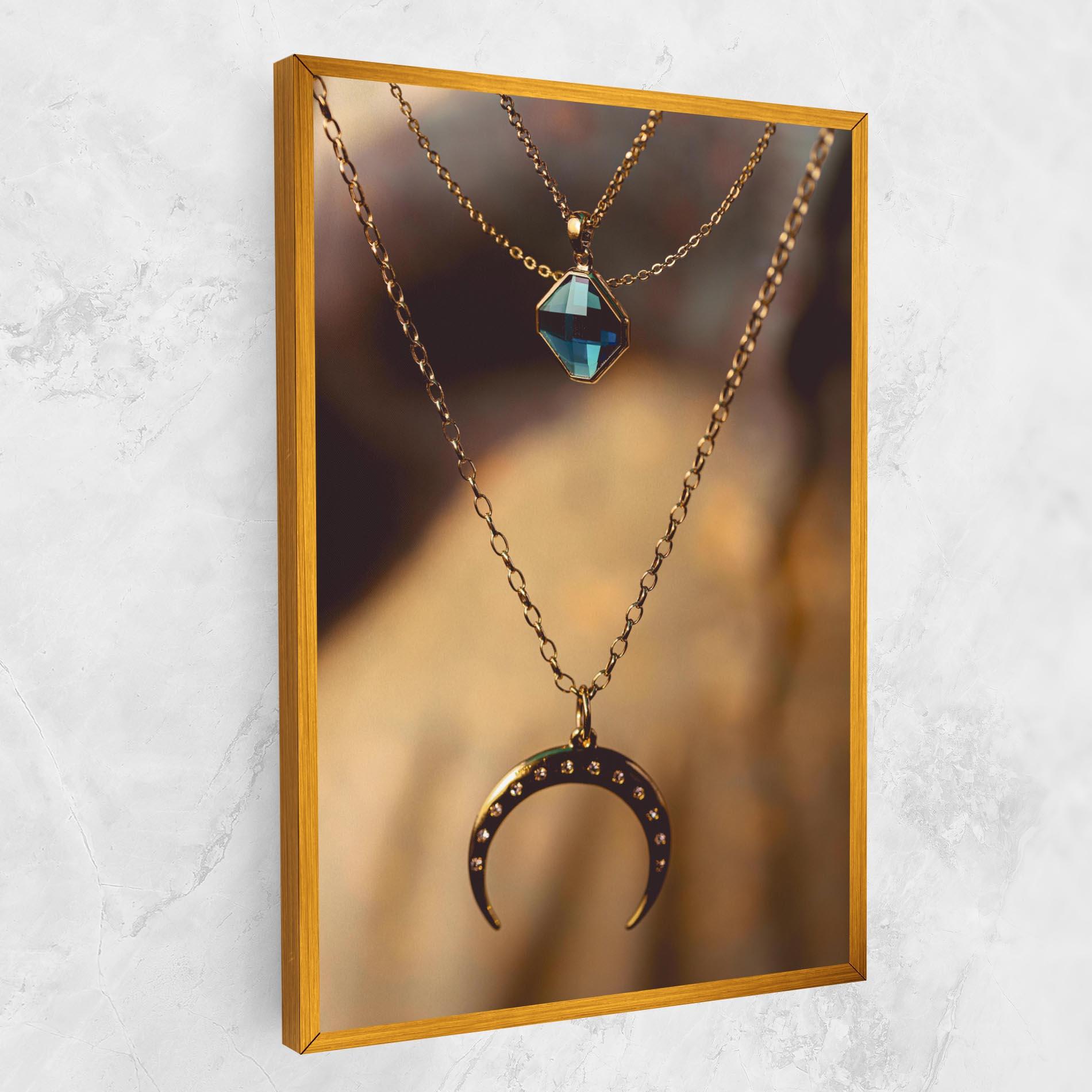 Tablou Canvas Moon Blue Necklace mockup 1