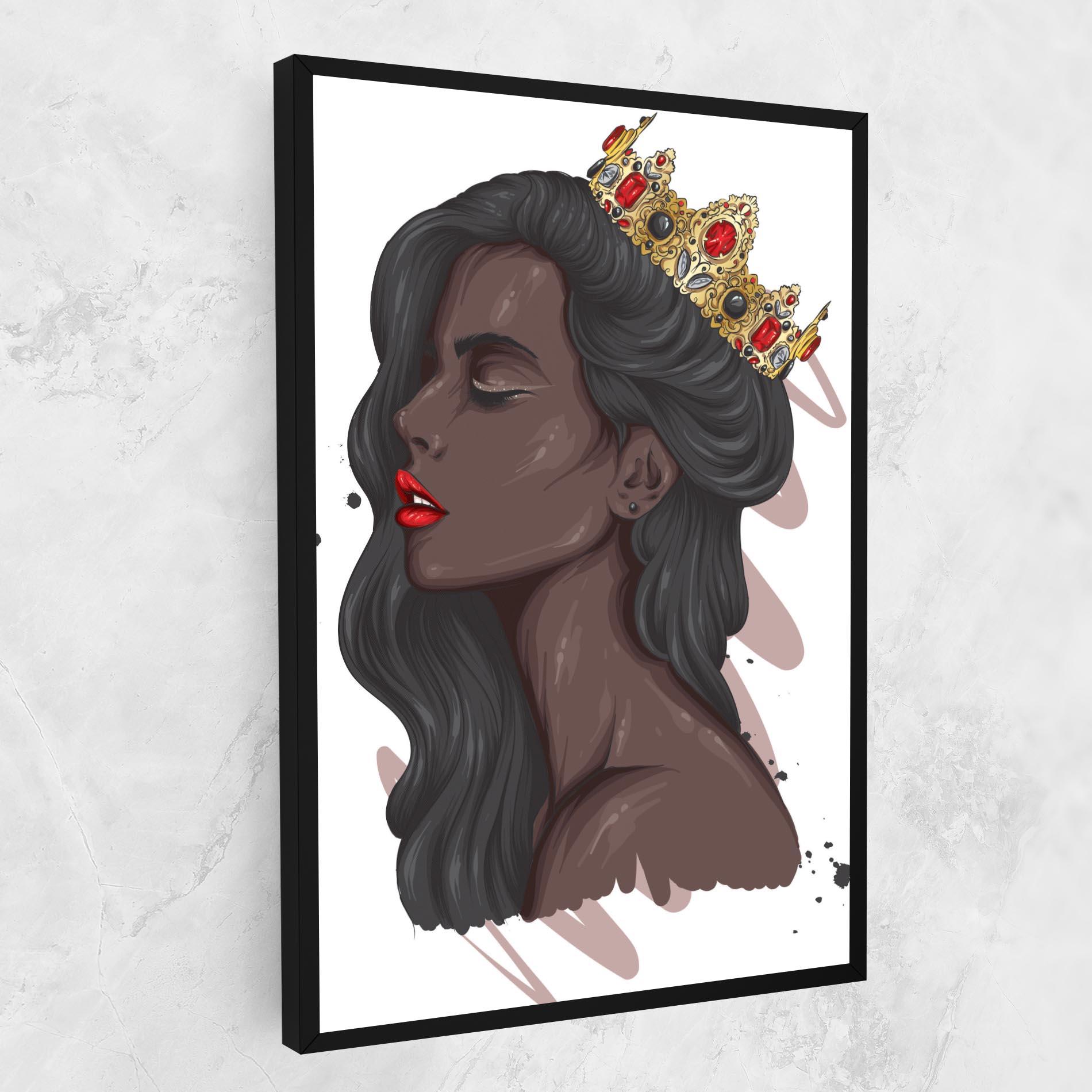 Tablou Canvas Black Woman With Crown mockup 1