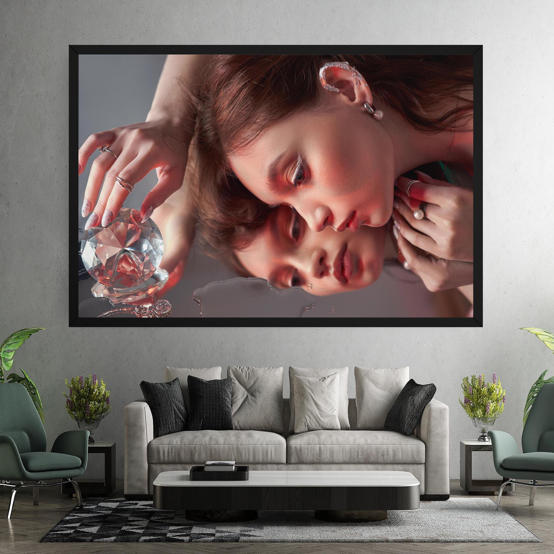 Tablou Canvas Big Diamond Hand mockup 7