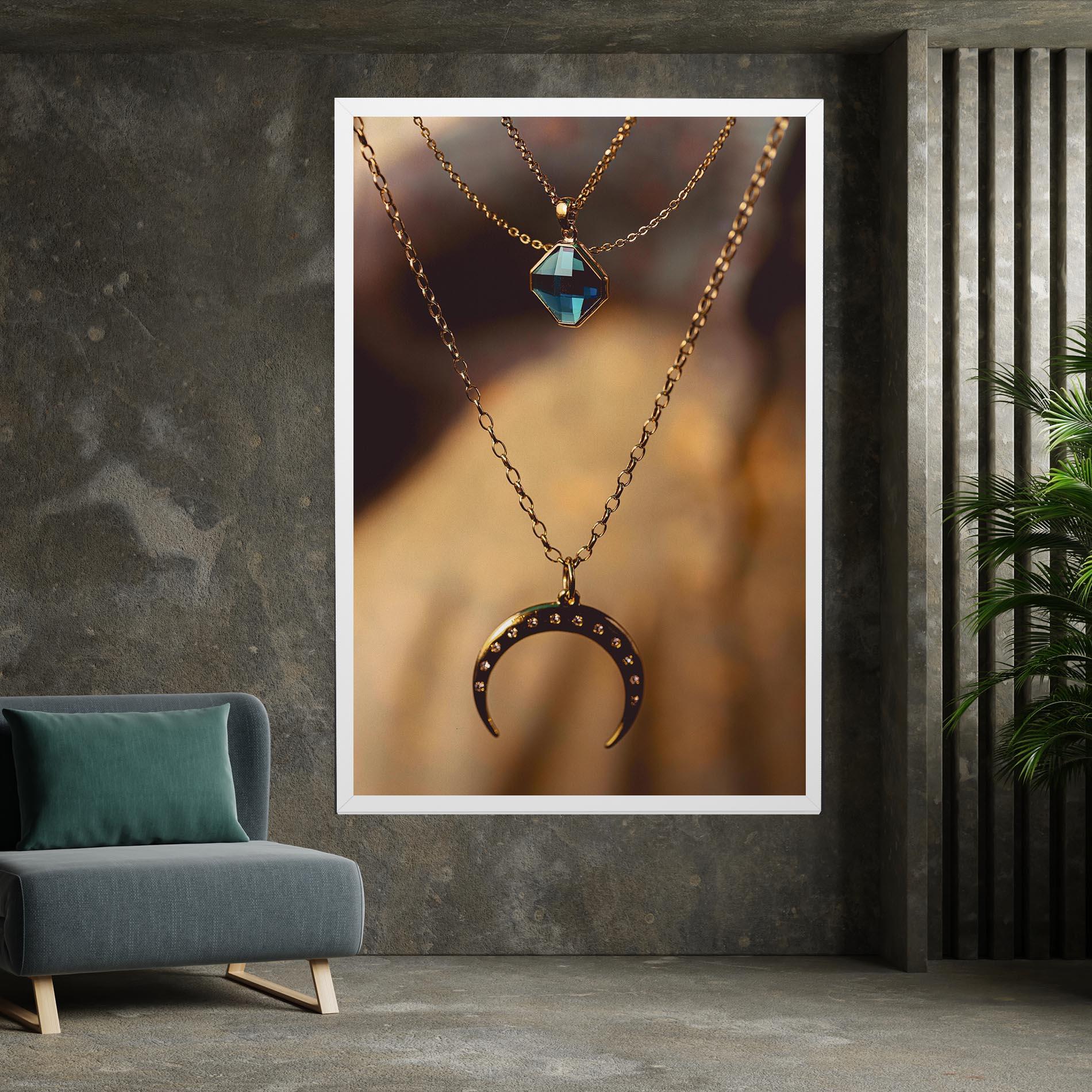 Tablou Canvas Moon Blue Necklace mockup 7