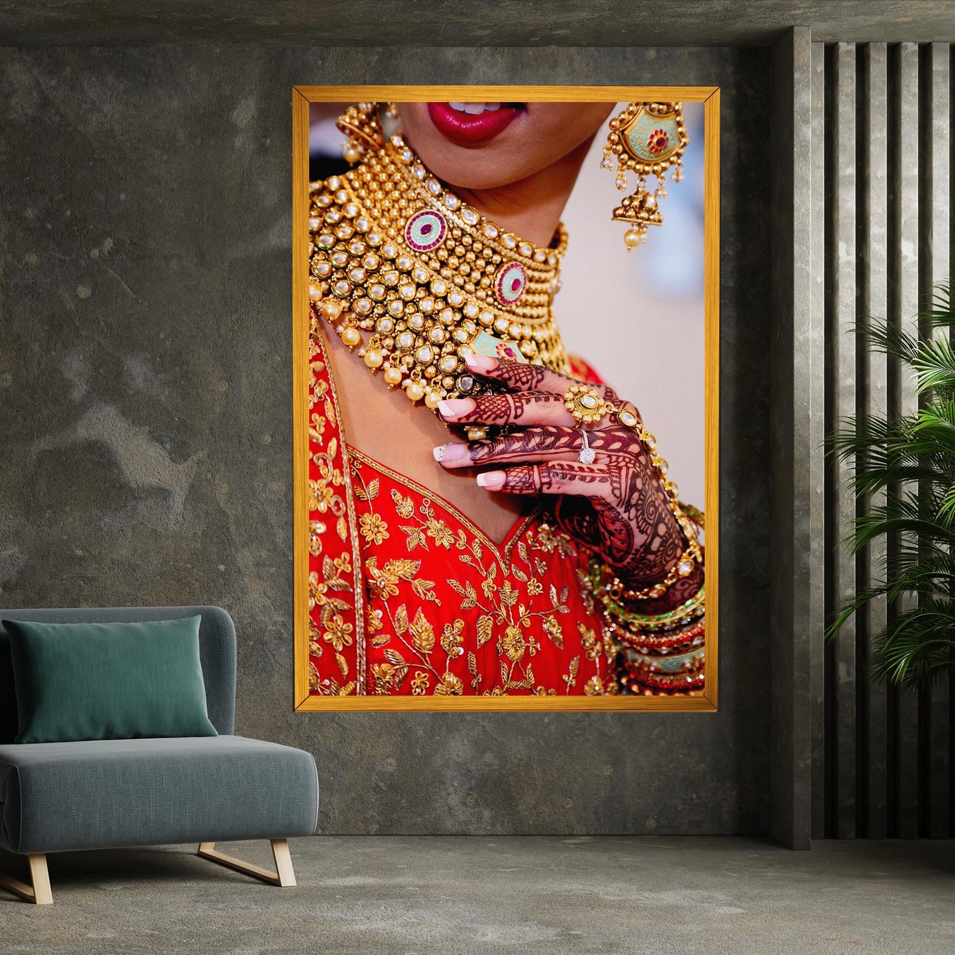 Tablou Canvas Gold Beautiful Jewelry mockup 7