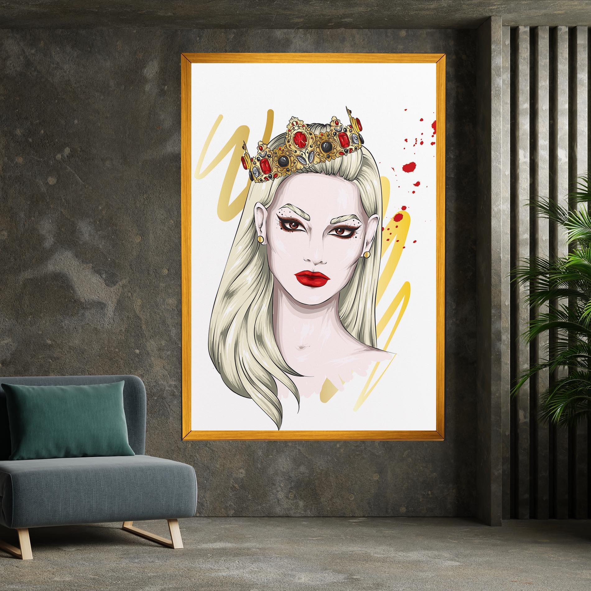 Tablou Canvas Gold Crown Woman mockup 7