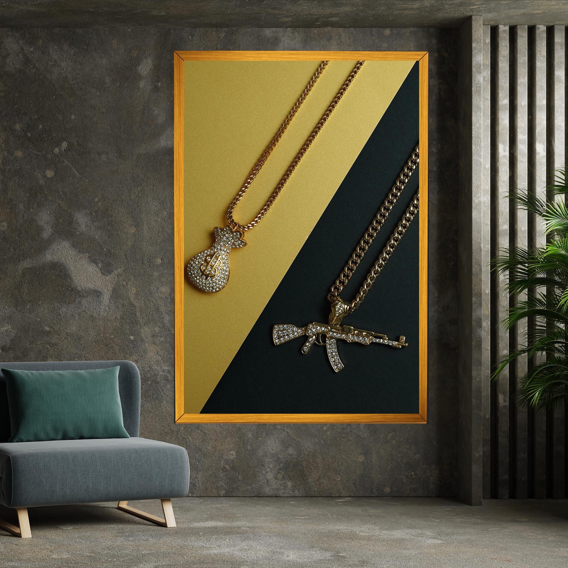 Tablou Canvas Gun Neckace mockup 7