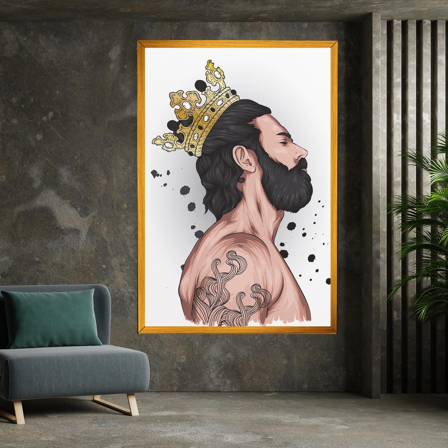 Tablou Canvas Male With Crown mockup 7