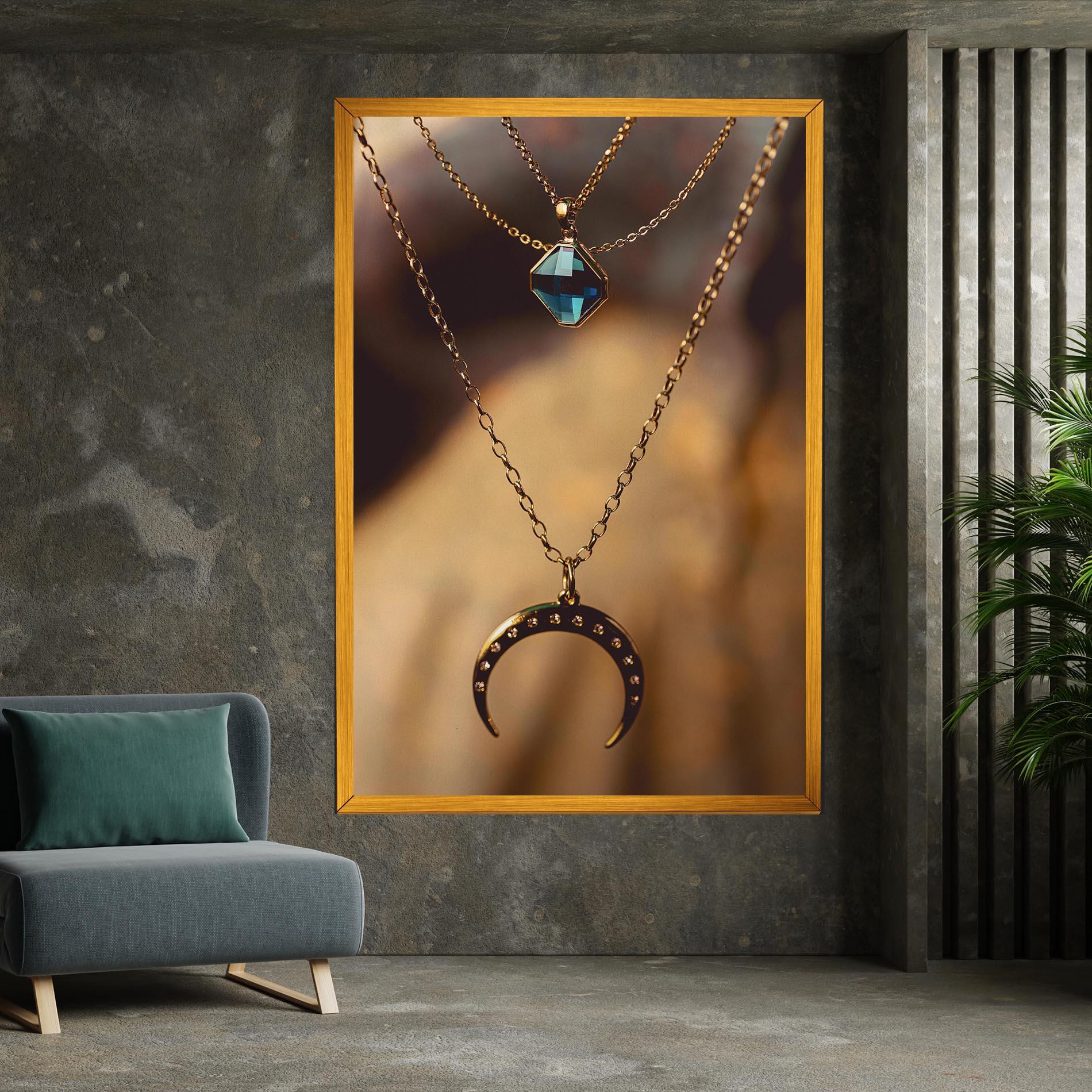 Tablou Canvas Moon Blue Necklace mockup 7