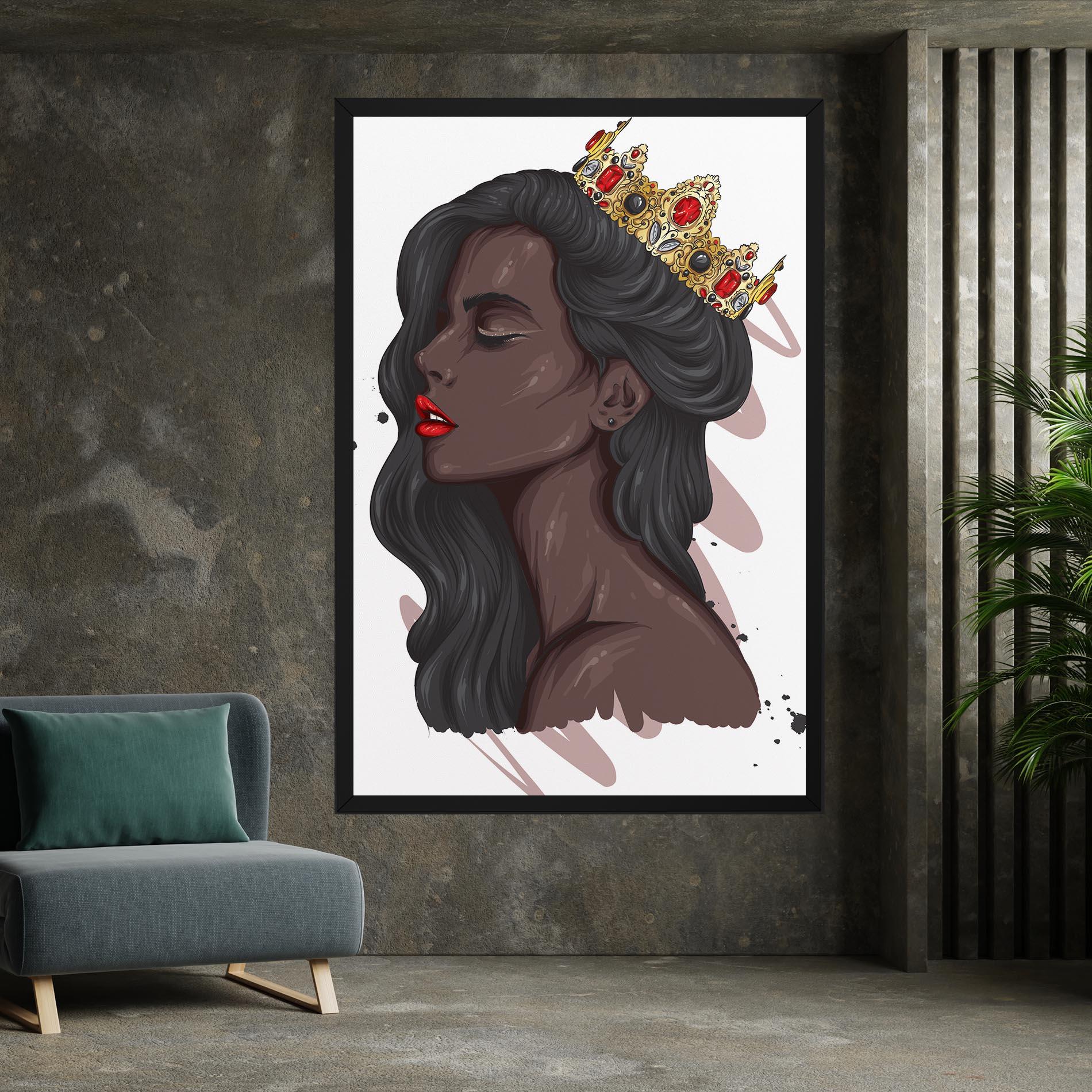 Tablou Canvas Black Woman With Crown mockup 7