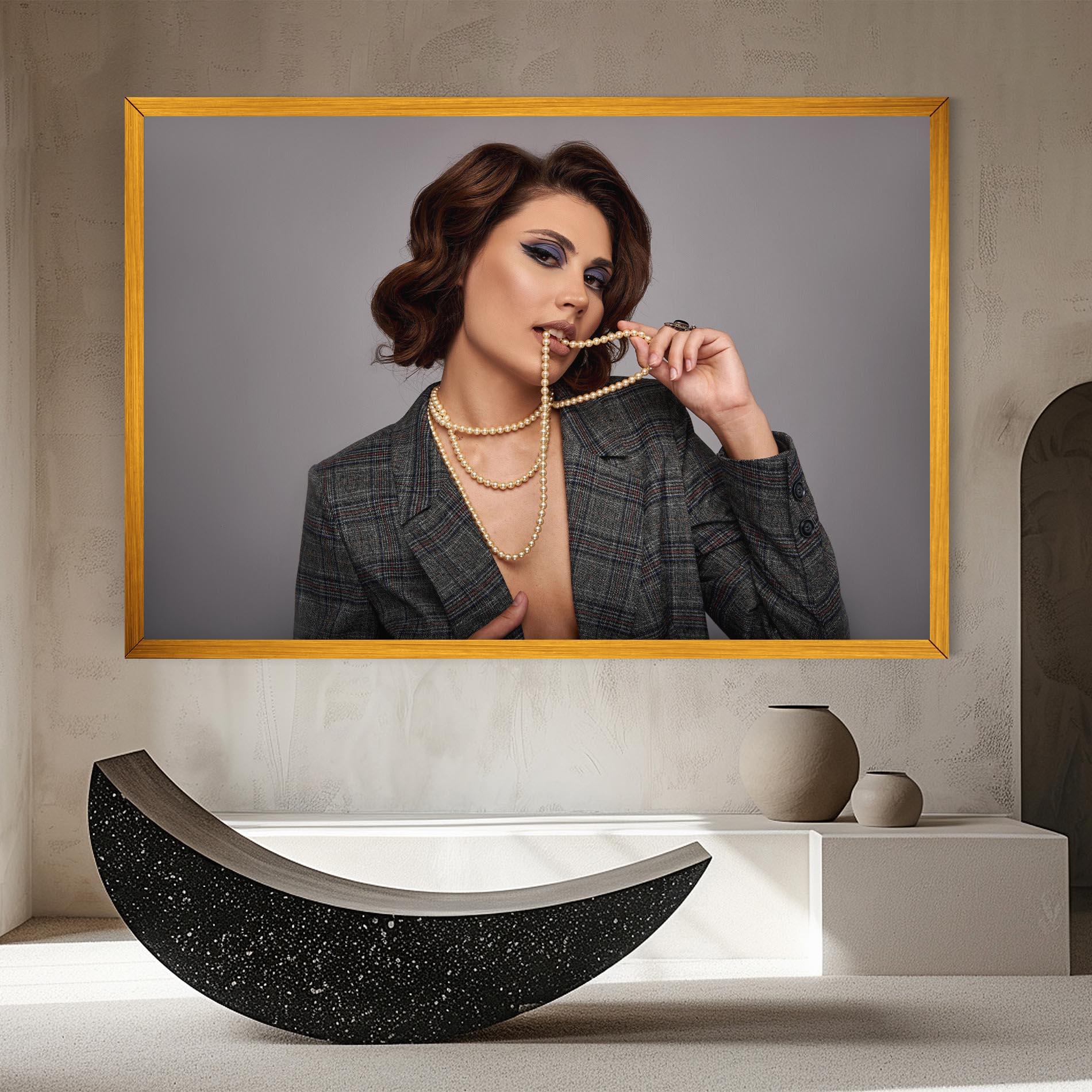 Tablou Canvas Gold Pearls mockup 8