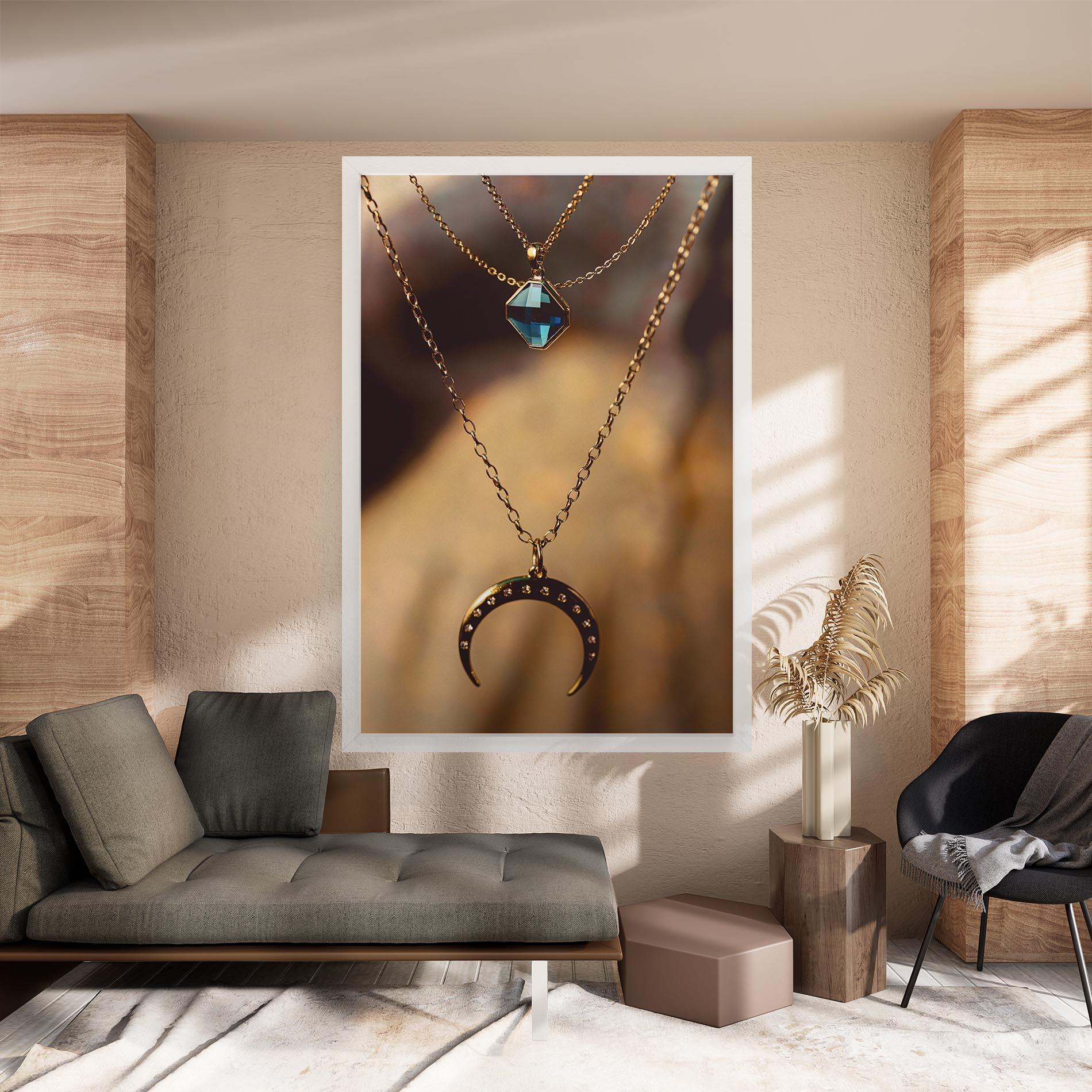 Tablou Canvas Moon Blue Necklace mockup 8