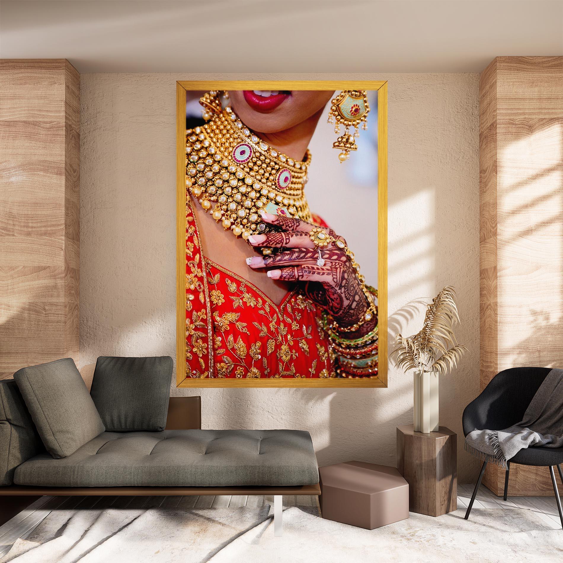 Tablou Canvas Gold Beautiful Jewelry mockup 8