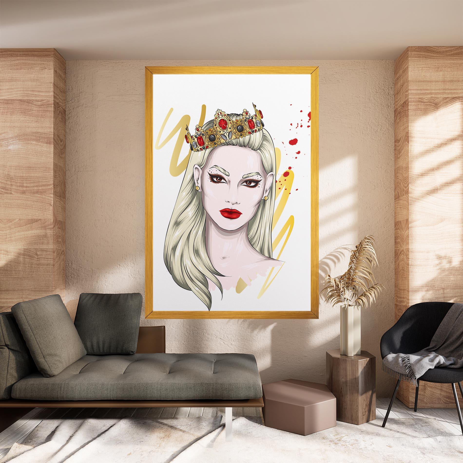 Tablou Canvas Gold Crown Woman mockup 8