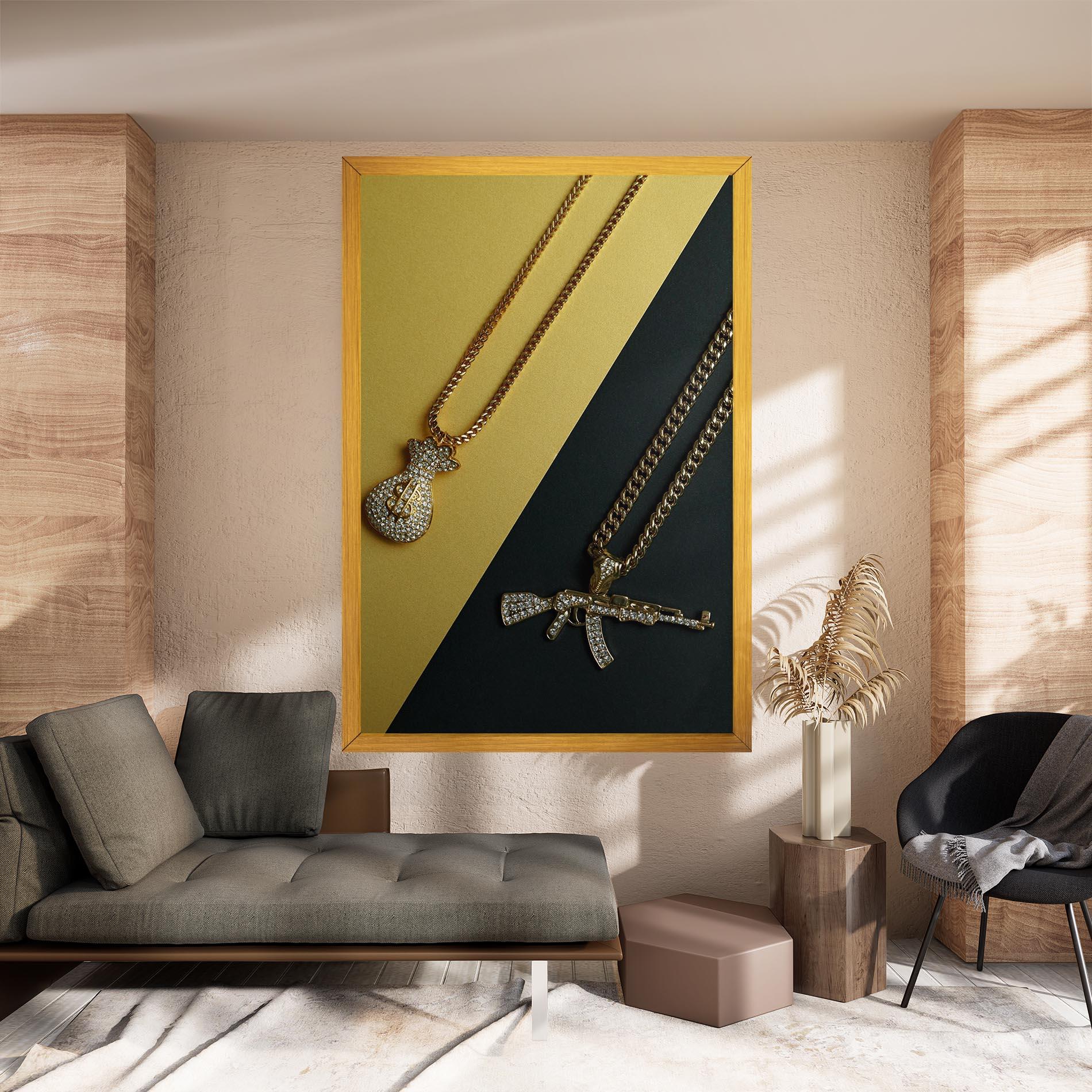 Tablou Canvas Gun Neckace mockup 8