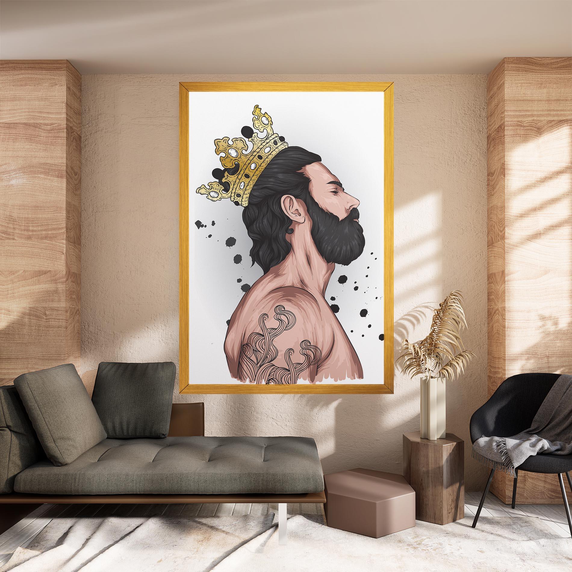 Tablou Canvas Male With Crown mockup 8