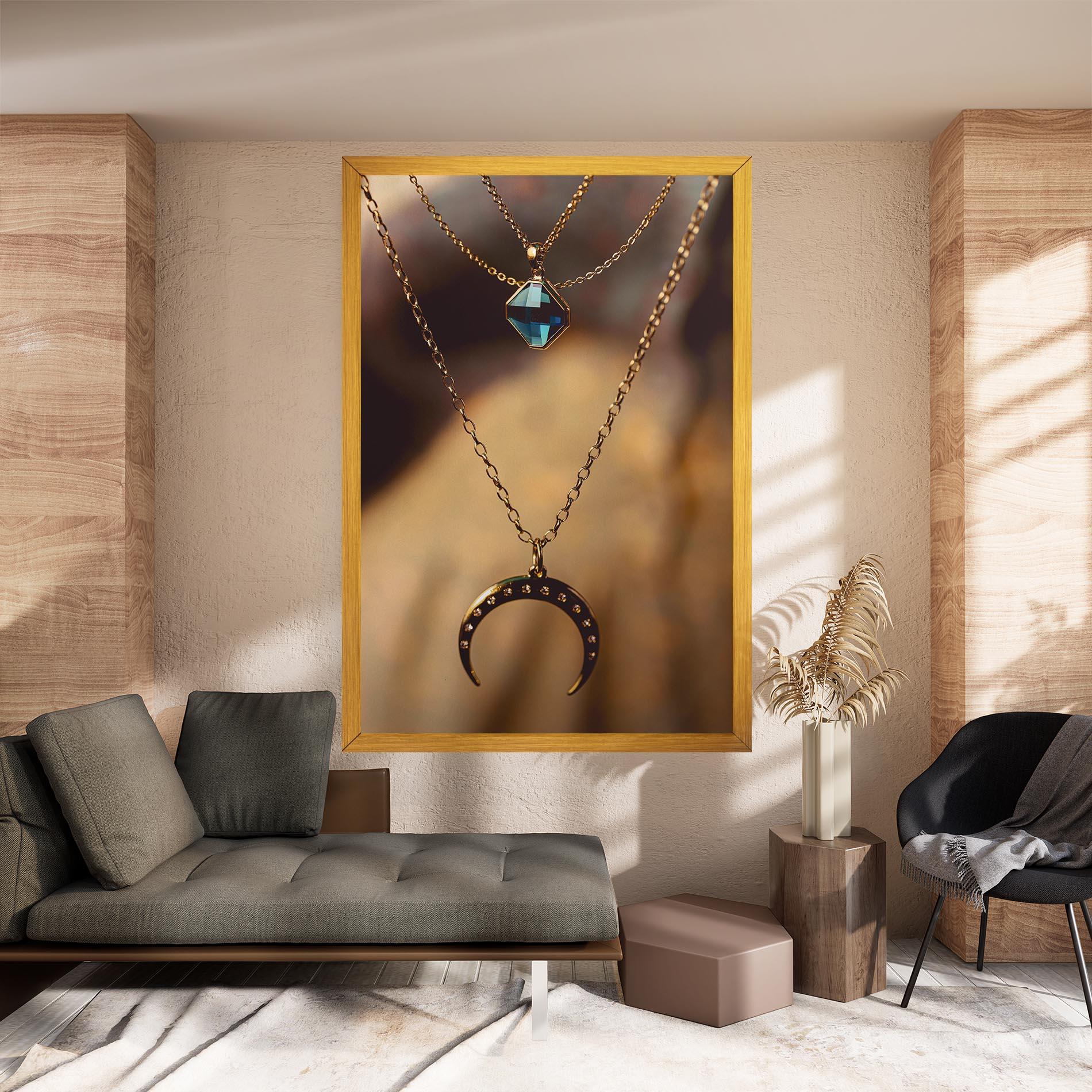 Tablou Canvas Moon Blue Necklace mockup 8