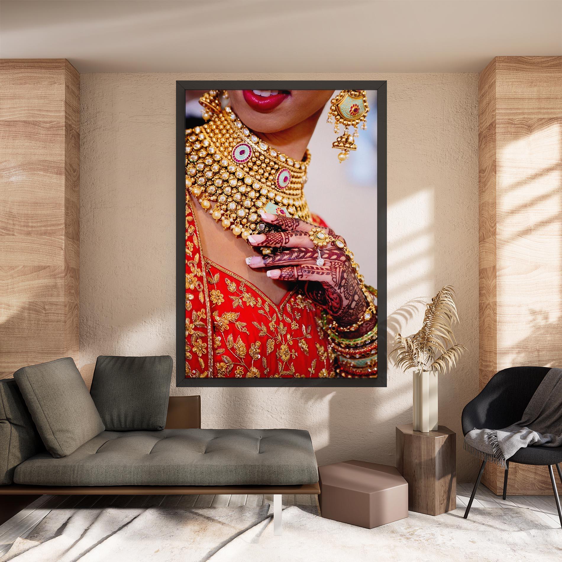 Tablou Canvas Gold Beautiful Jewelry mockup 8