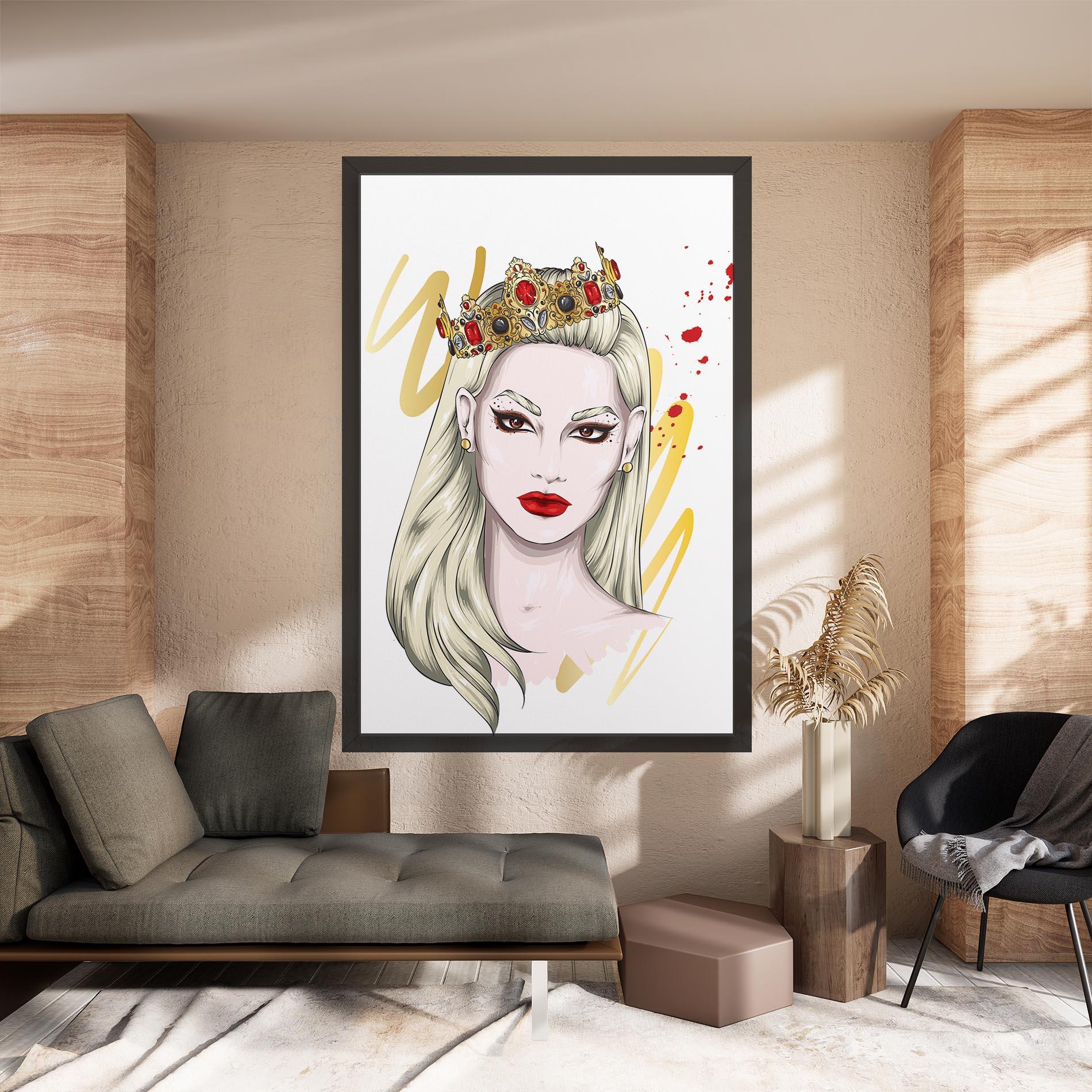Tablou Canvas Gold Crown Woman mockup 8