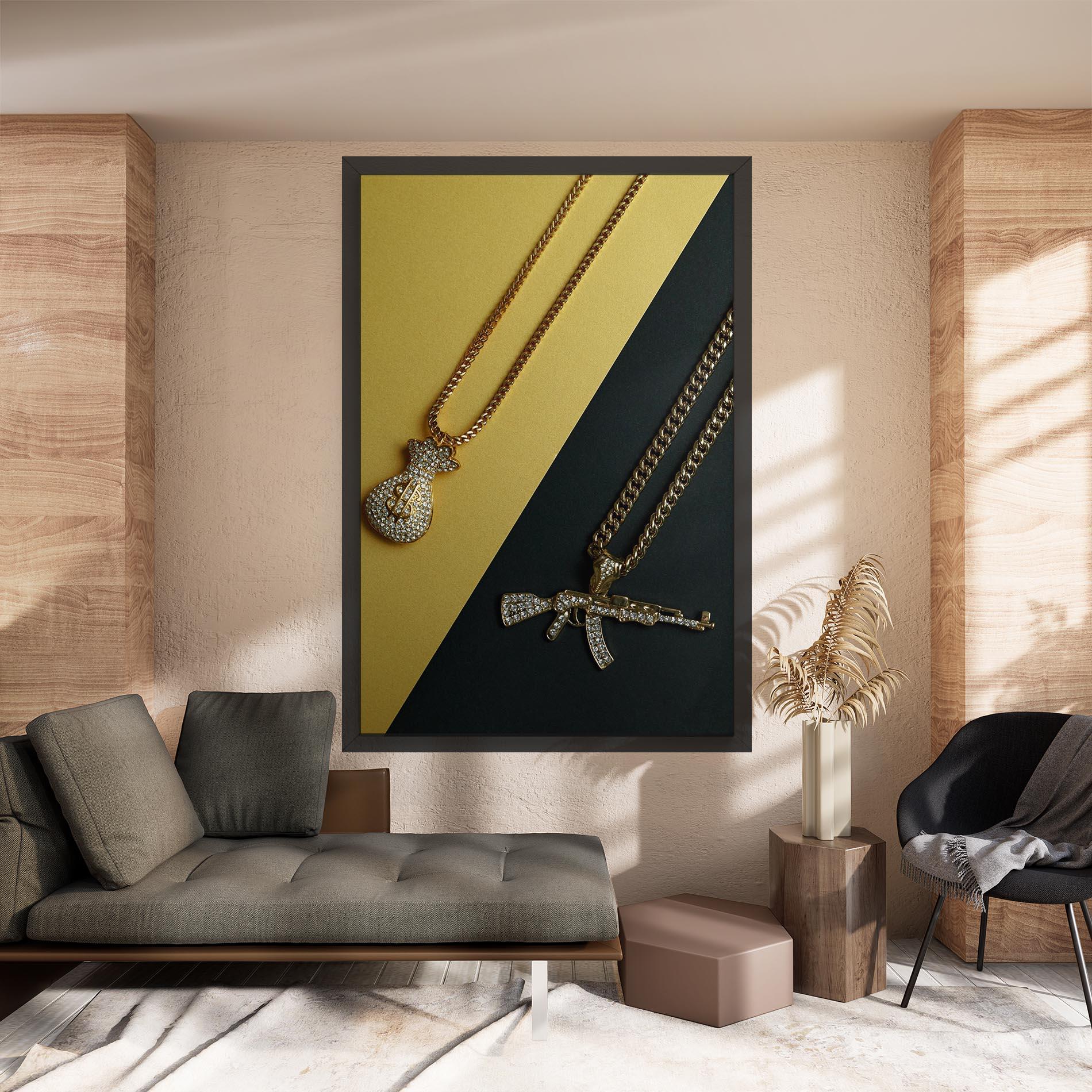 Tablou Canvas Gun Neckace mockup 8