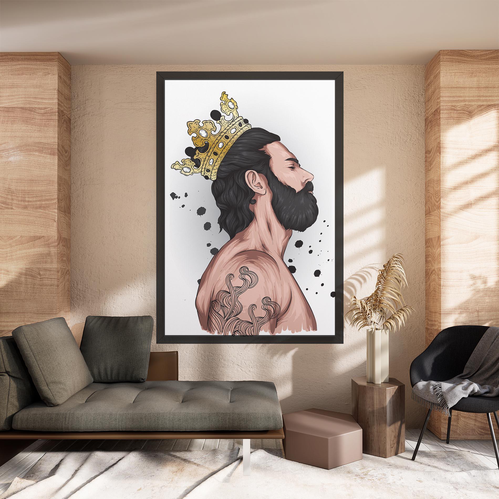 Tablou Canvas Male With Crown mockup 8