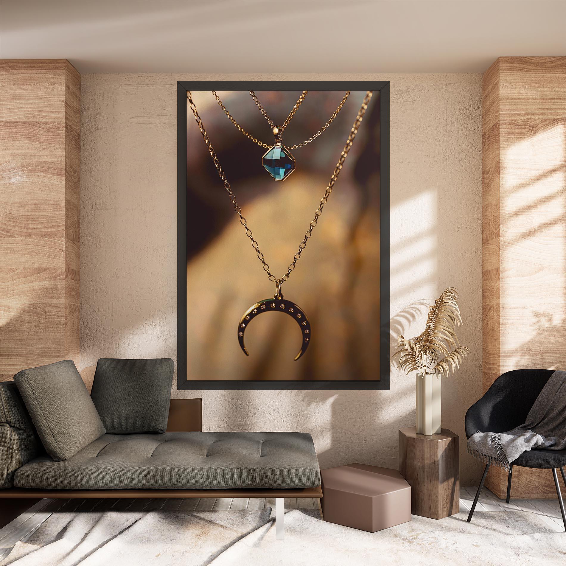 Tablou Canvas Moon Blue Necklace mockup 8