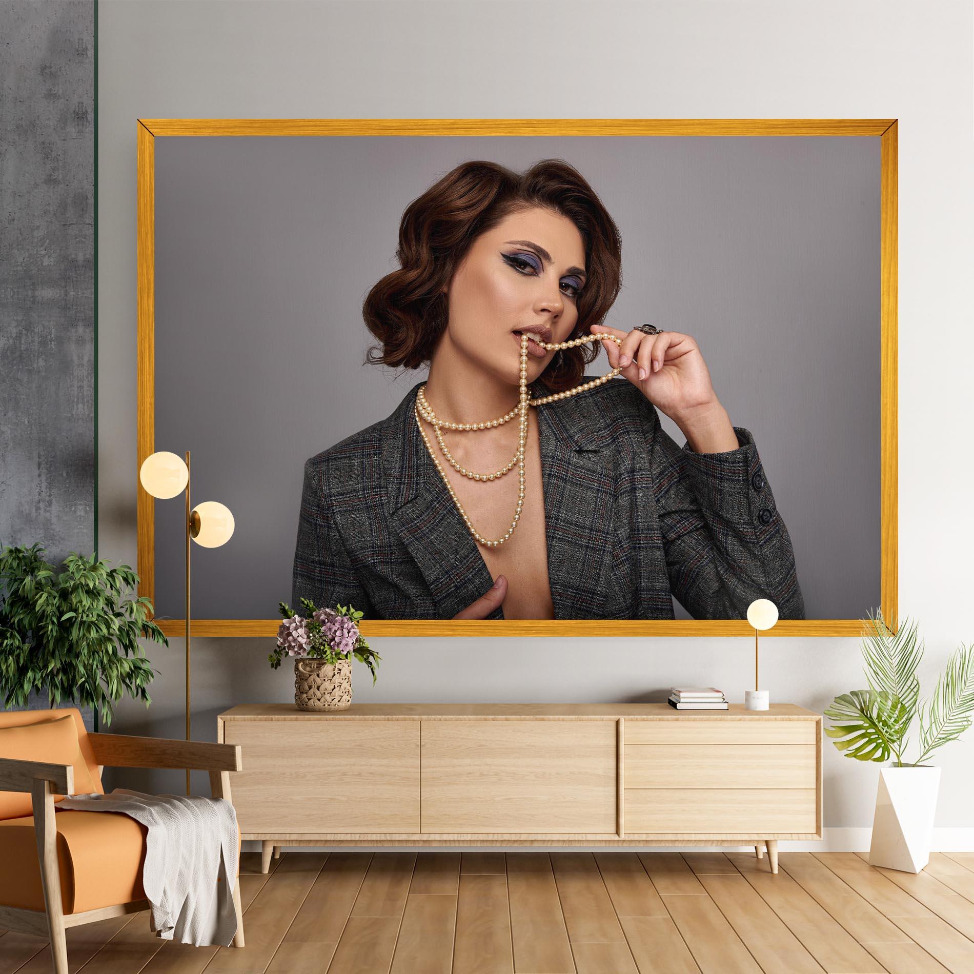 Tablou Canvas Gold Pearls mockup 9