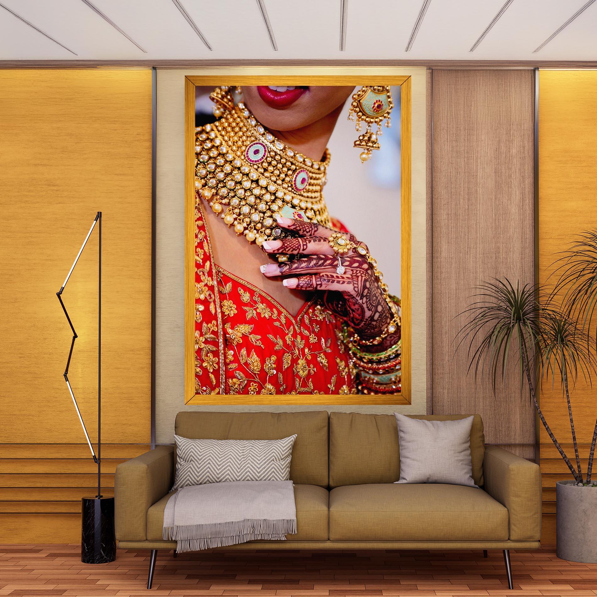 Tablou Canvas Gold Beautiful Jewelry mockup 9