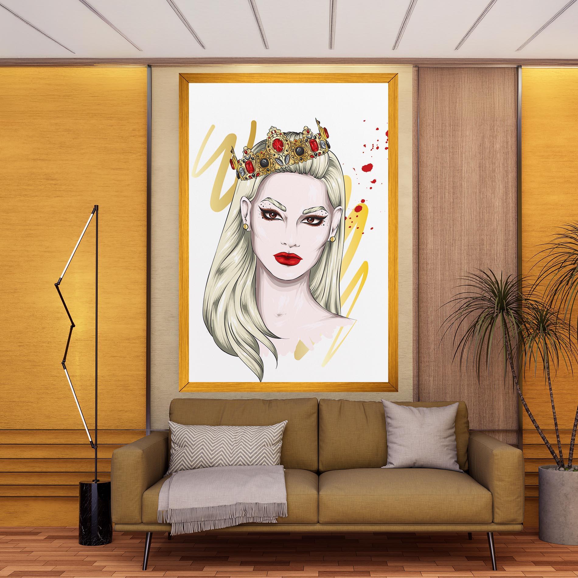 Tablou Canvas Gold Crown Woman mockup 9