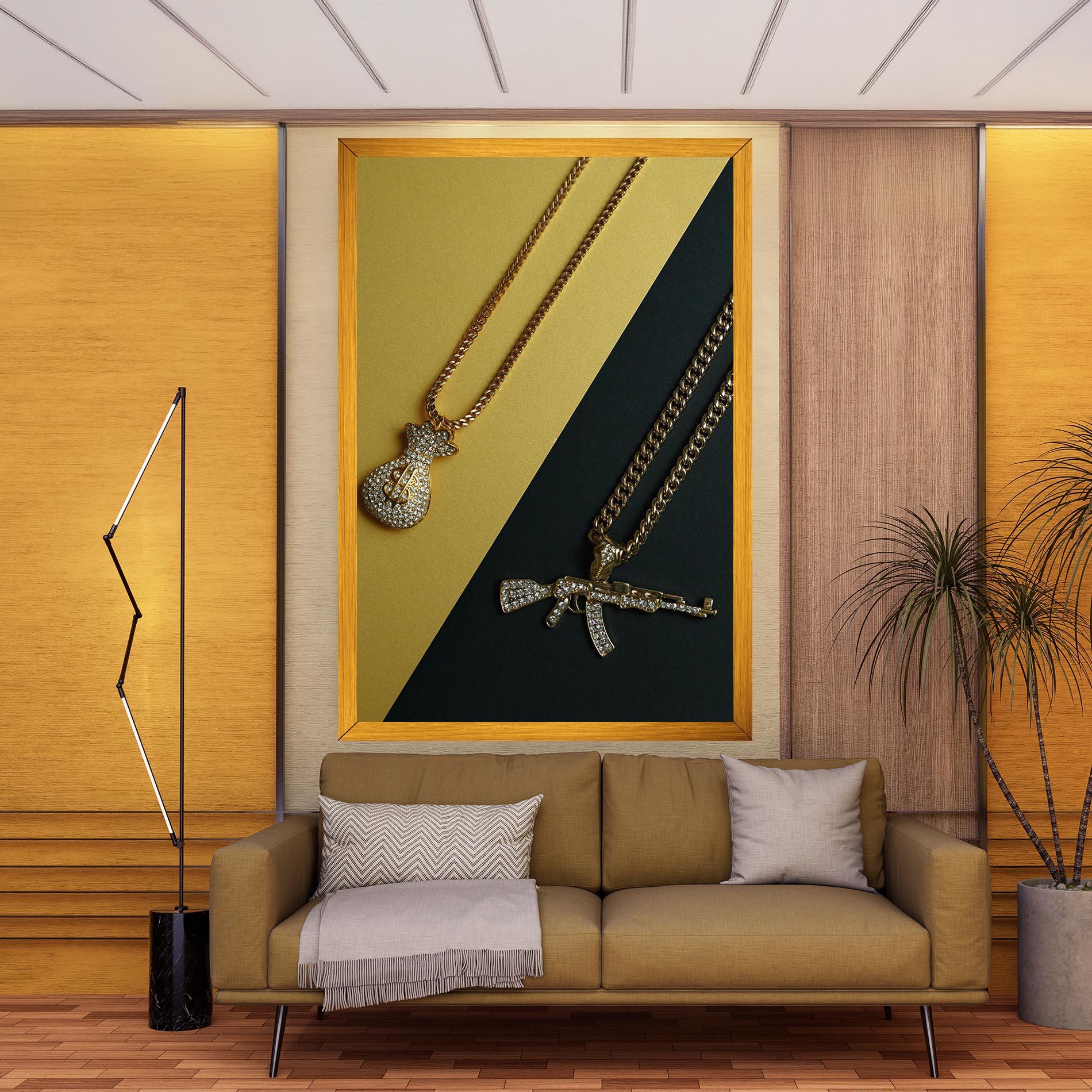 Tablou Canvas Gun Neckace mockup 9