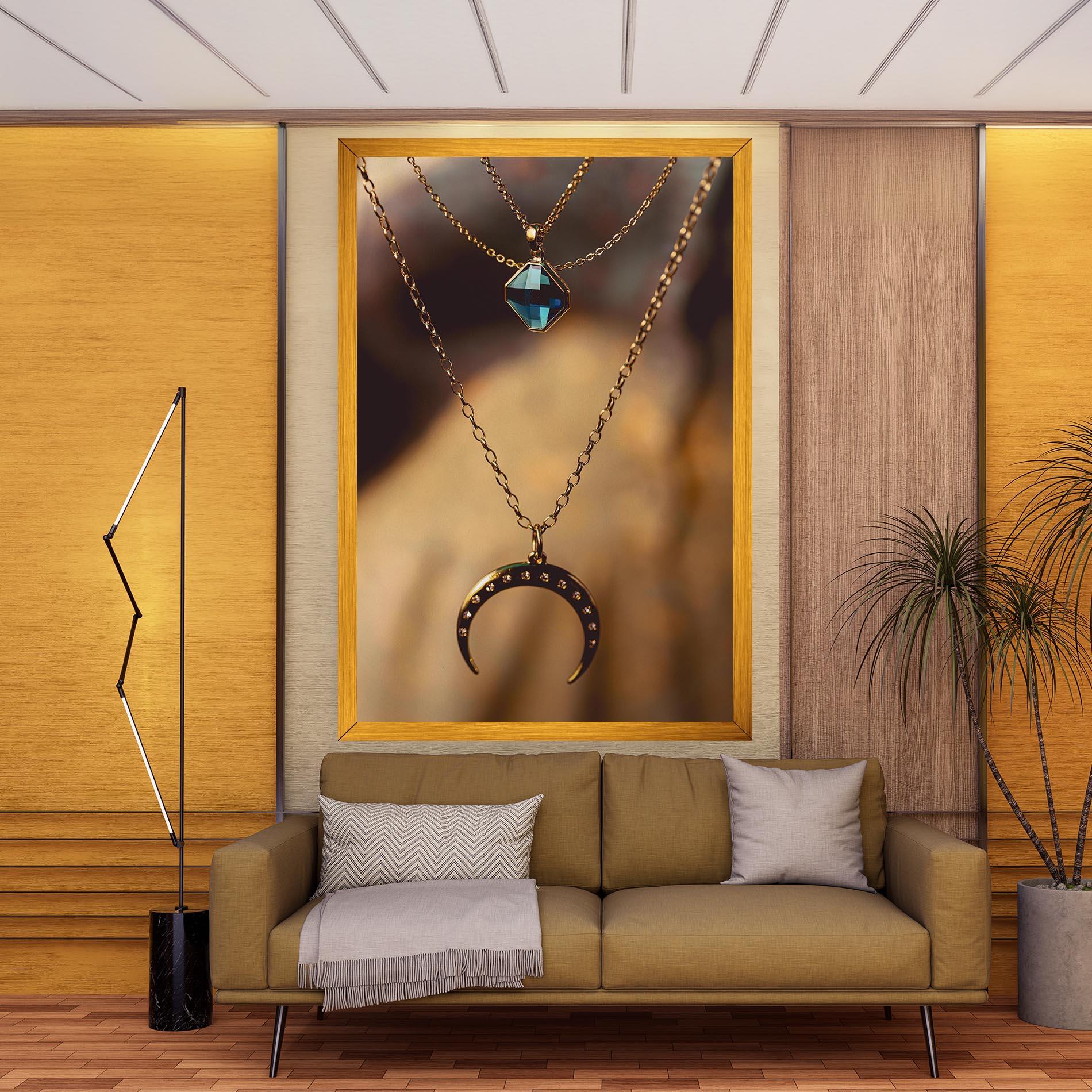 Tablou Canvas Moon Blue Necklace mockup 9