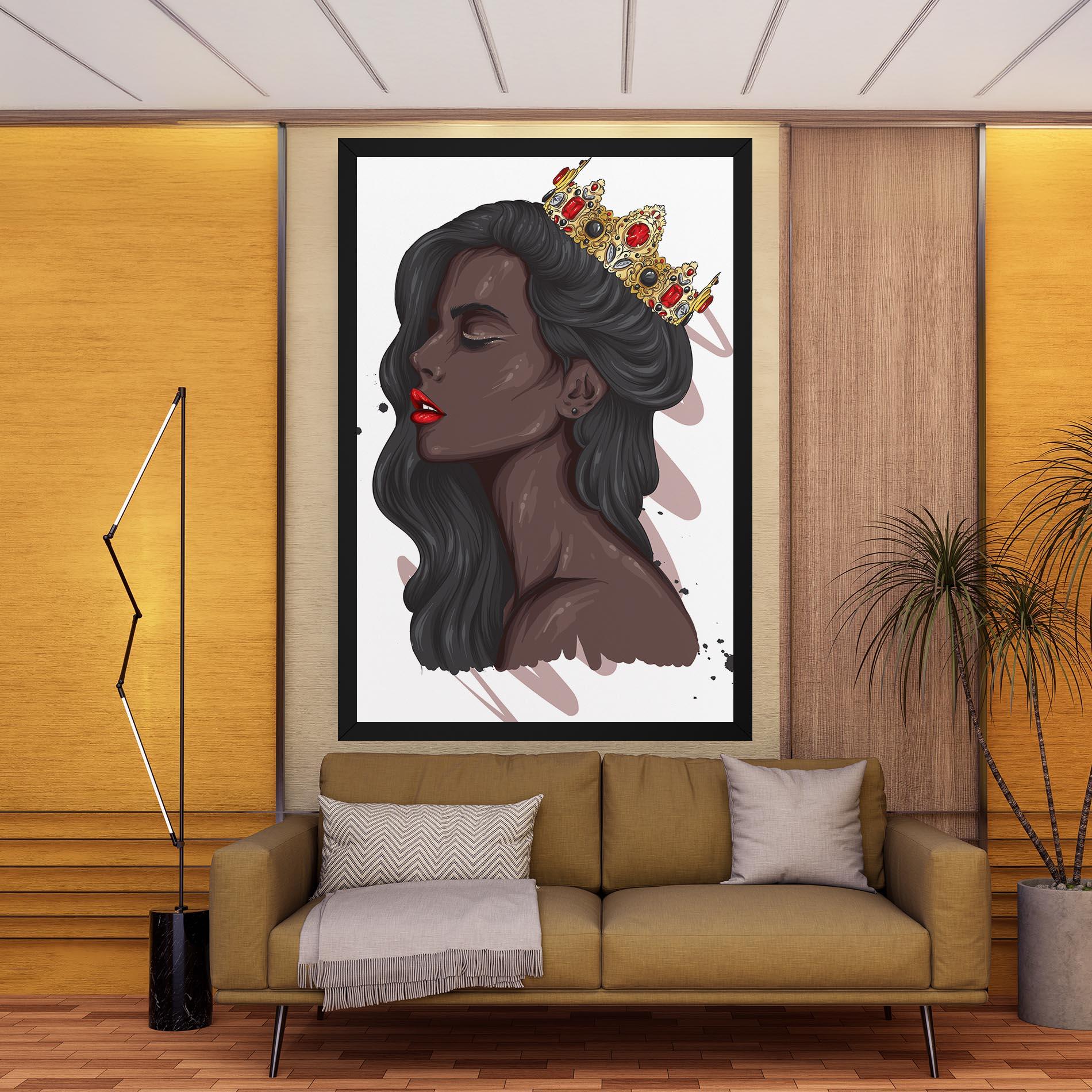 Tablou Canvas Black Woman With Crown mockup 9