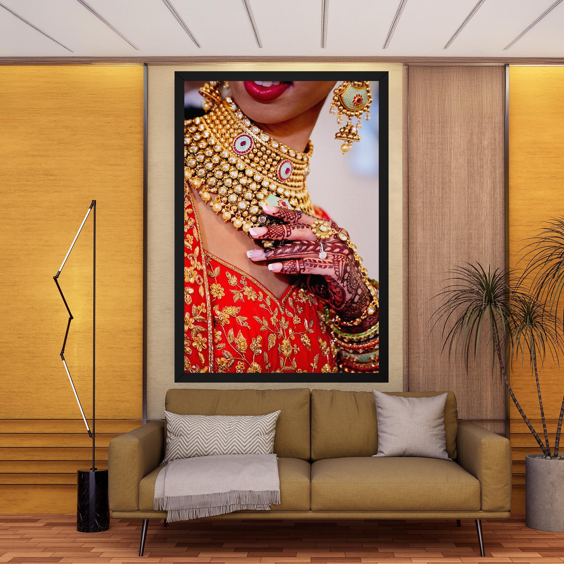 Tablou Canvas Gold Beautiful Jewelry mockup 9