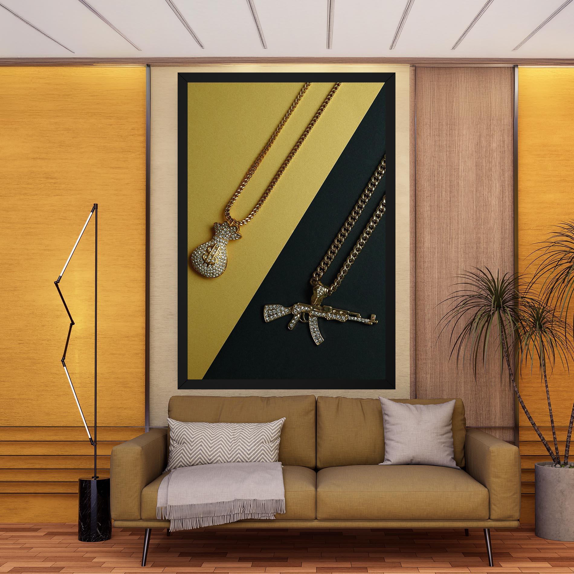 Tablou Canvas Gun Neckace mockup 9