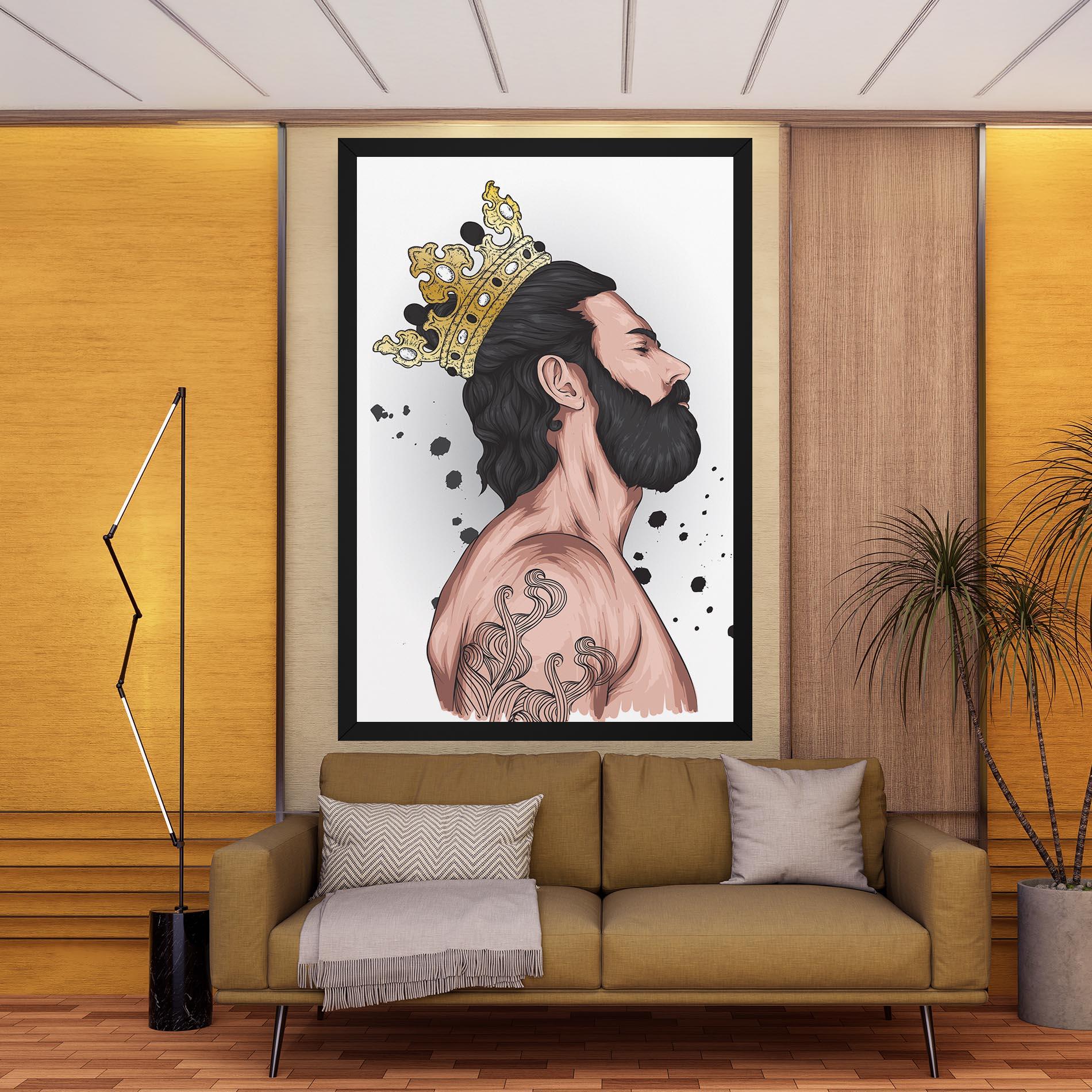 Tablou Canvas Male With Crown mockup 9