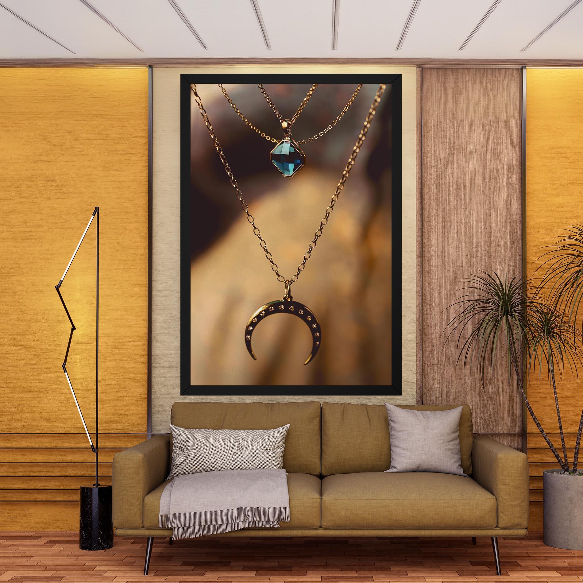 Tablou Canvas Moon Blue Necklace mockup 9