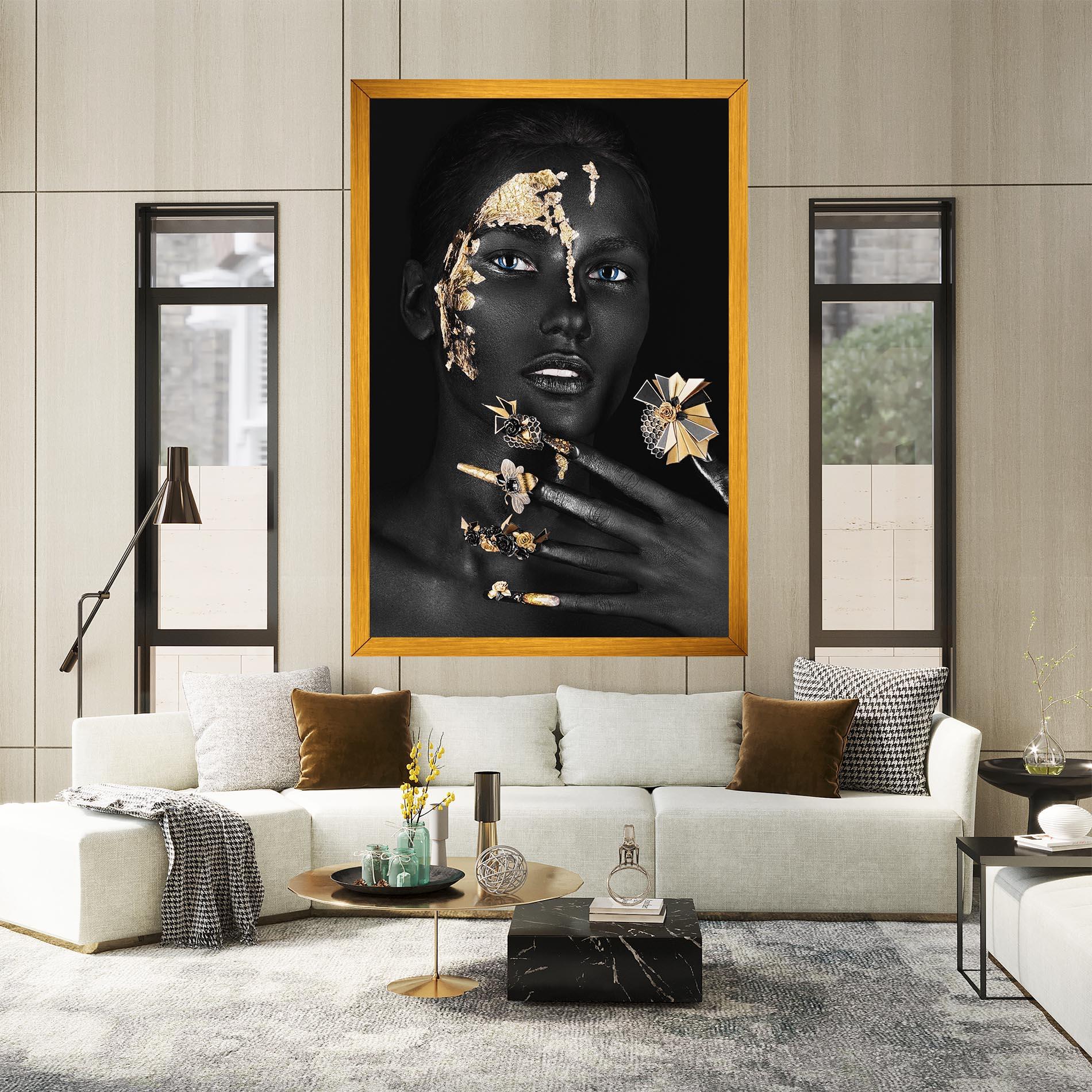 Tablou Canvas Black Art Makeup mockup 2