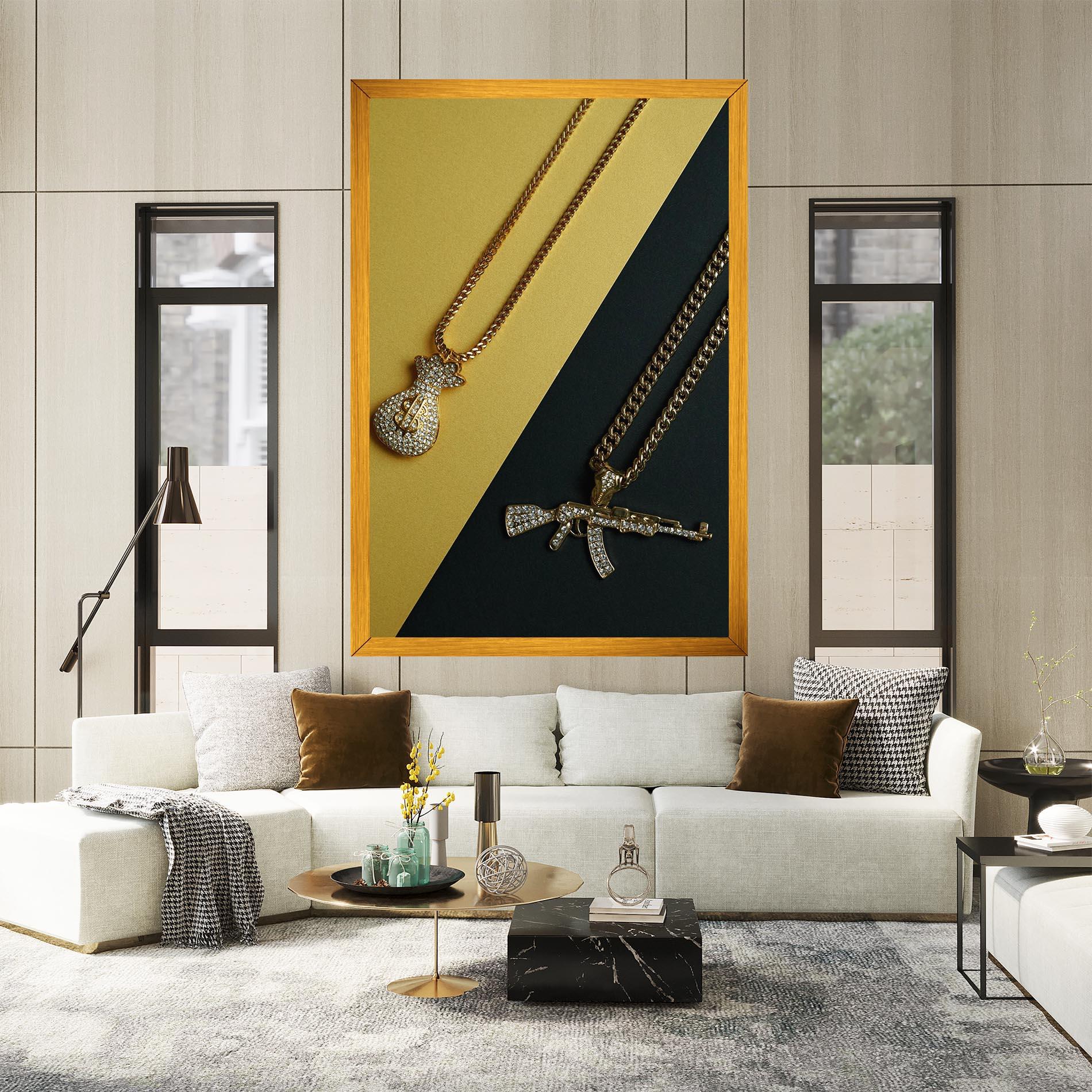 Tablou Canvas Gun Neckace mockup 2